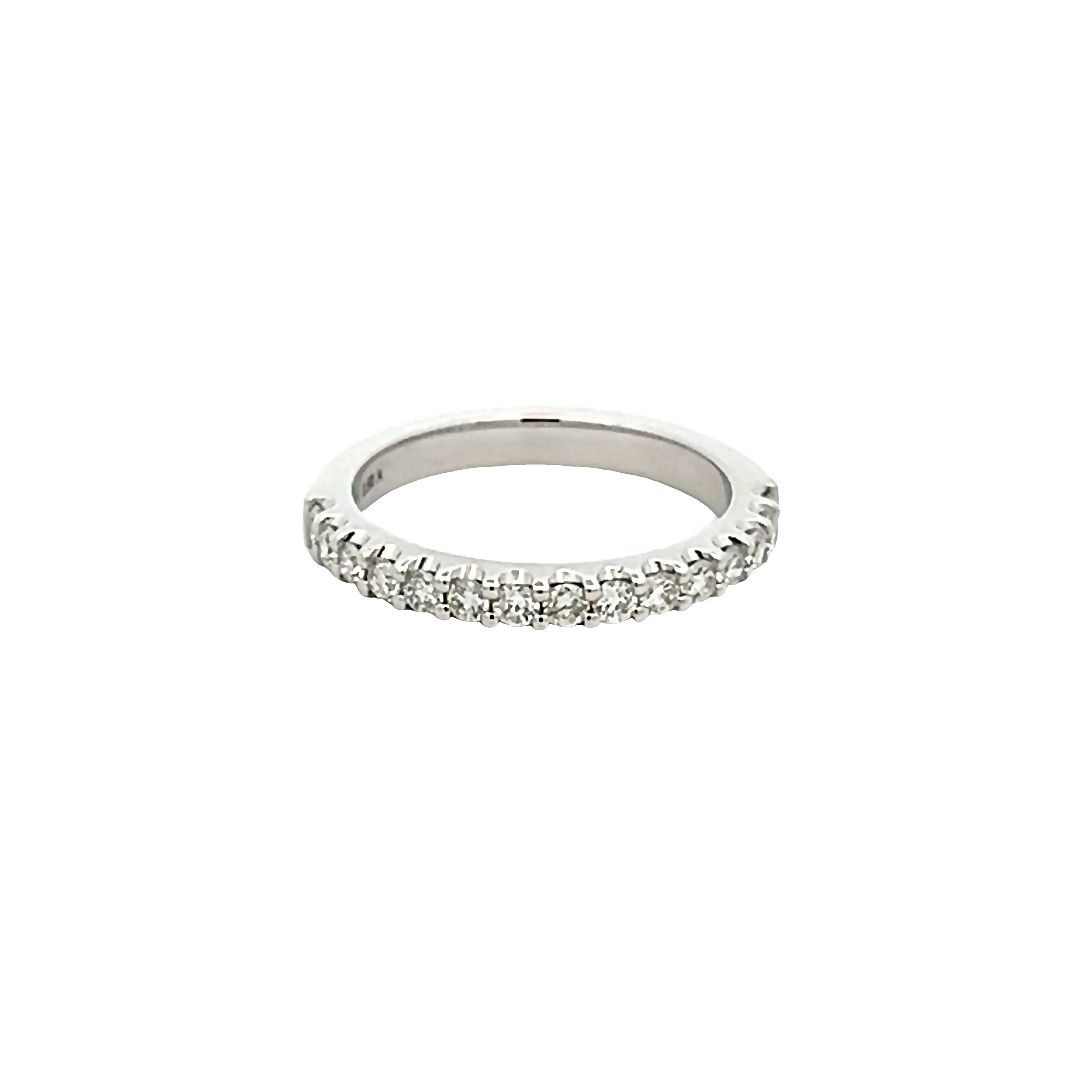14k White Gold Diamond Wedding Band