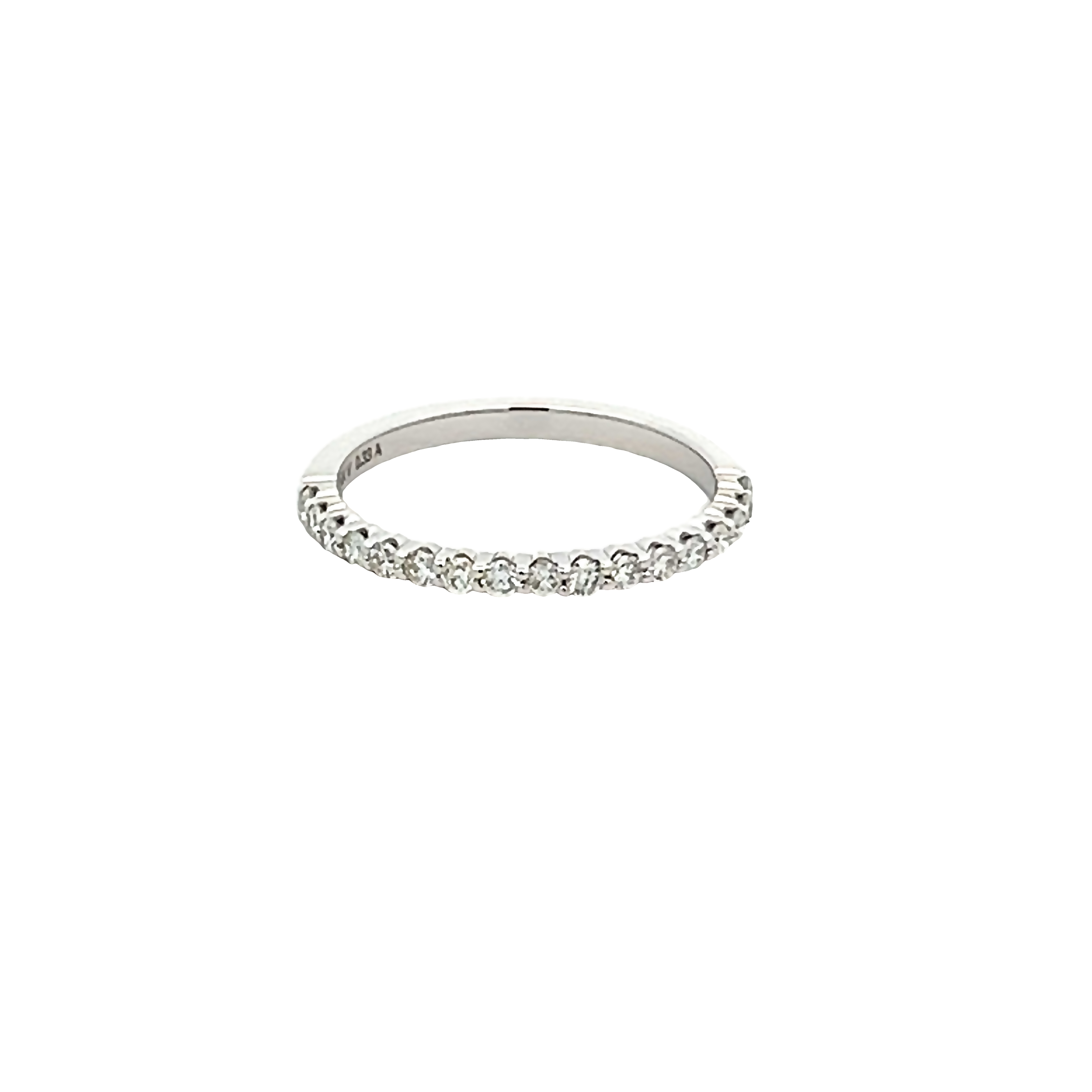 14k White Gold Diamond Wedding Band
