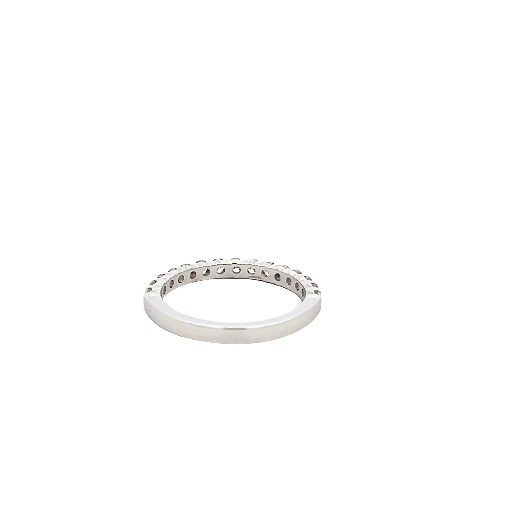 14k White Gold Diamond Wedding Band
