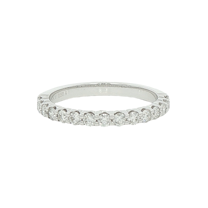 14k White Gold Diamond Wedding Band
