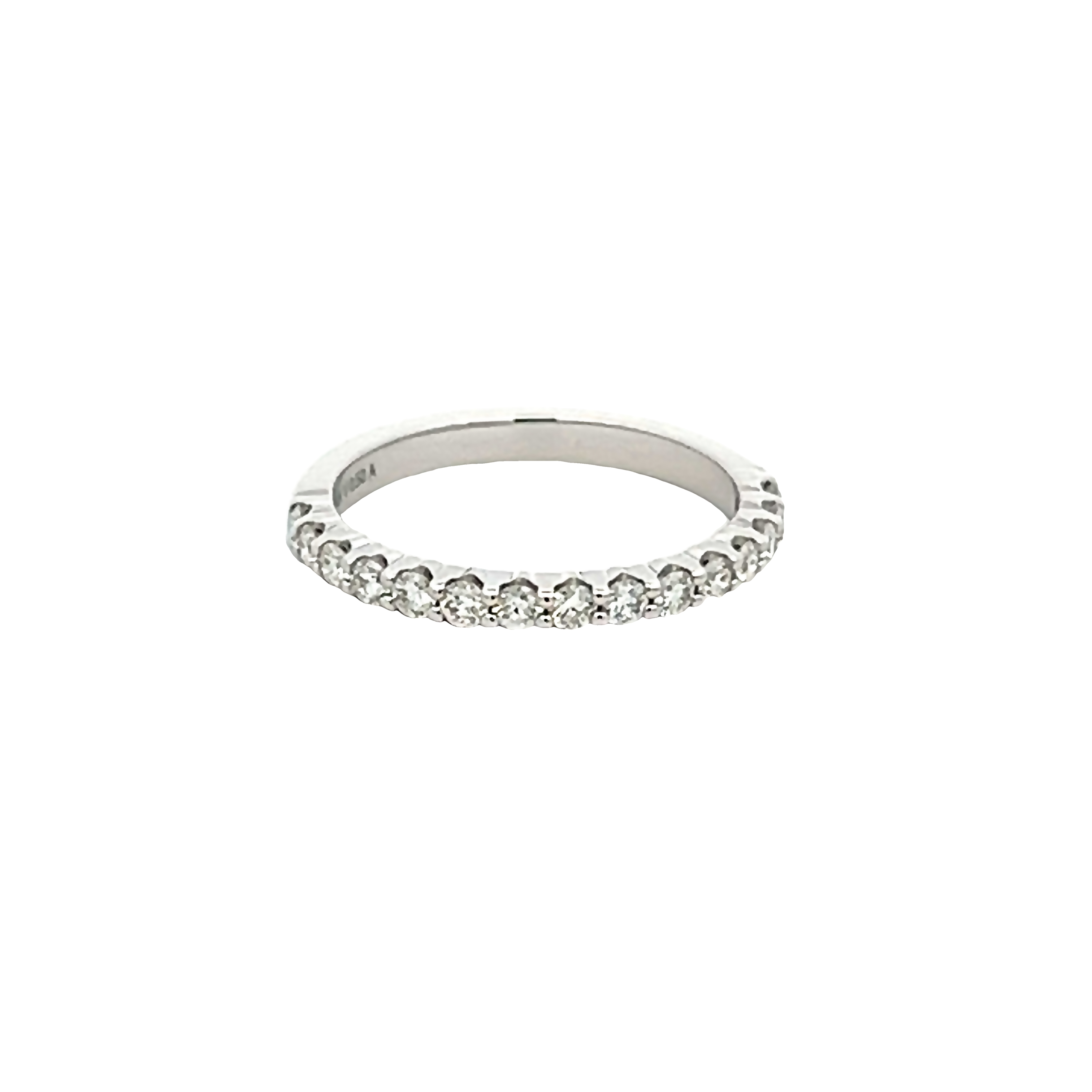 14k White Gold Diamond Wedding Band