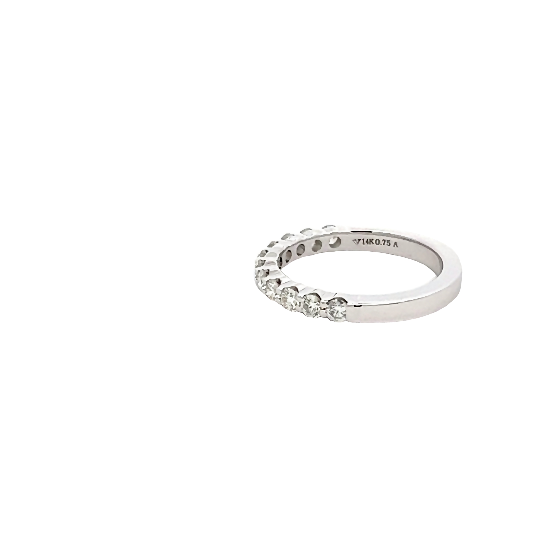 14k White Gold Diamond Wedding Band