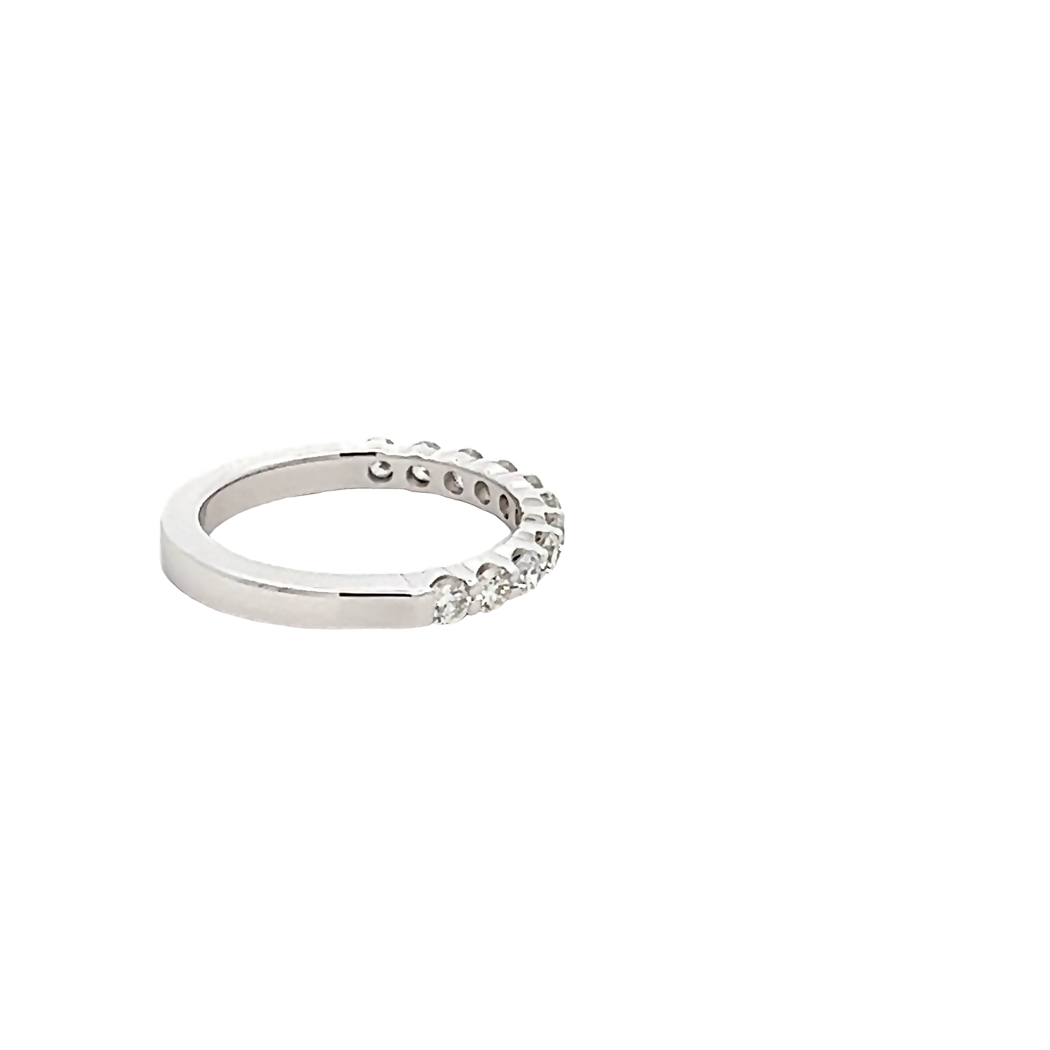 14k White Gold Diamond Wedding Band