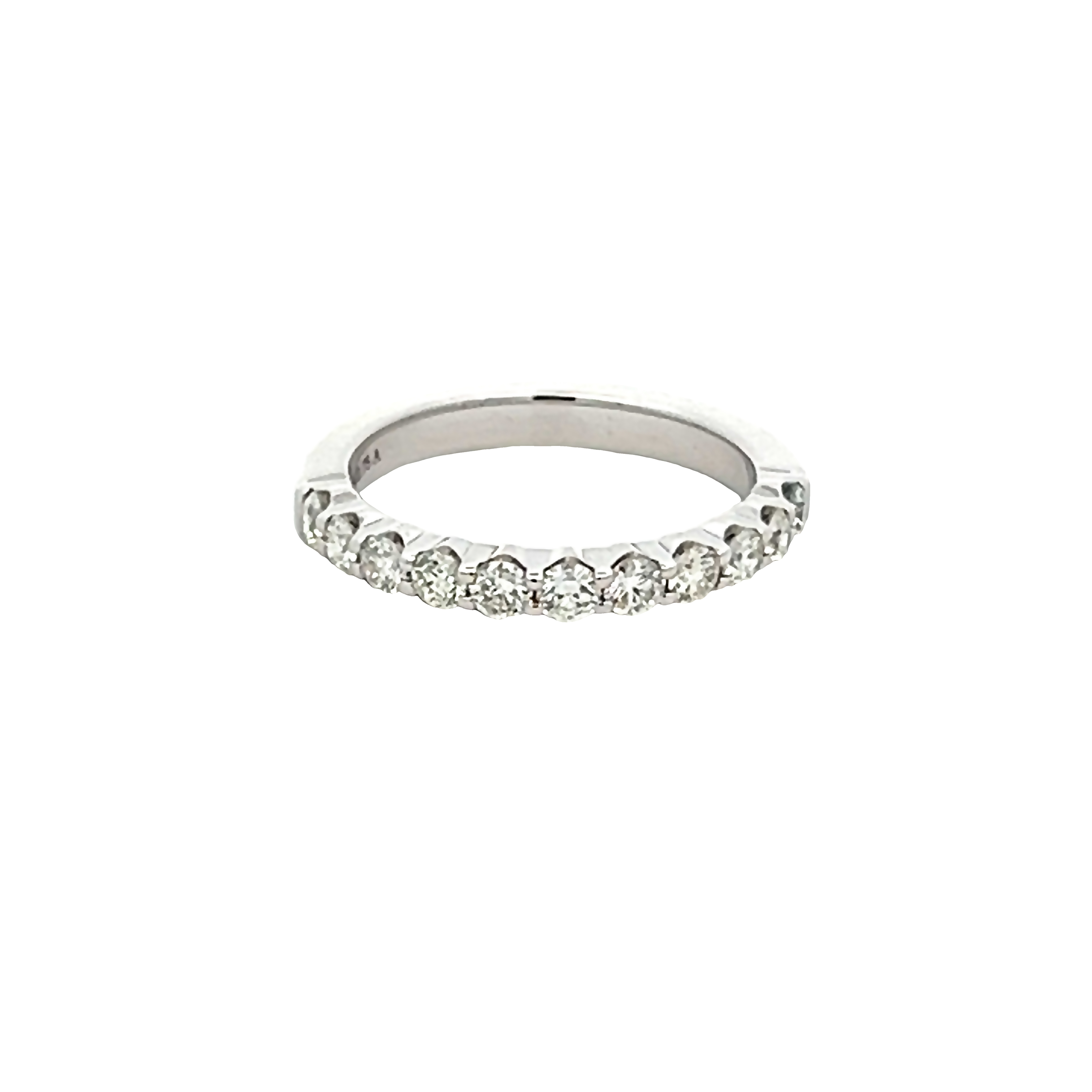 14k White Gold Diamond Wedding Band