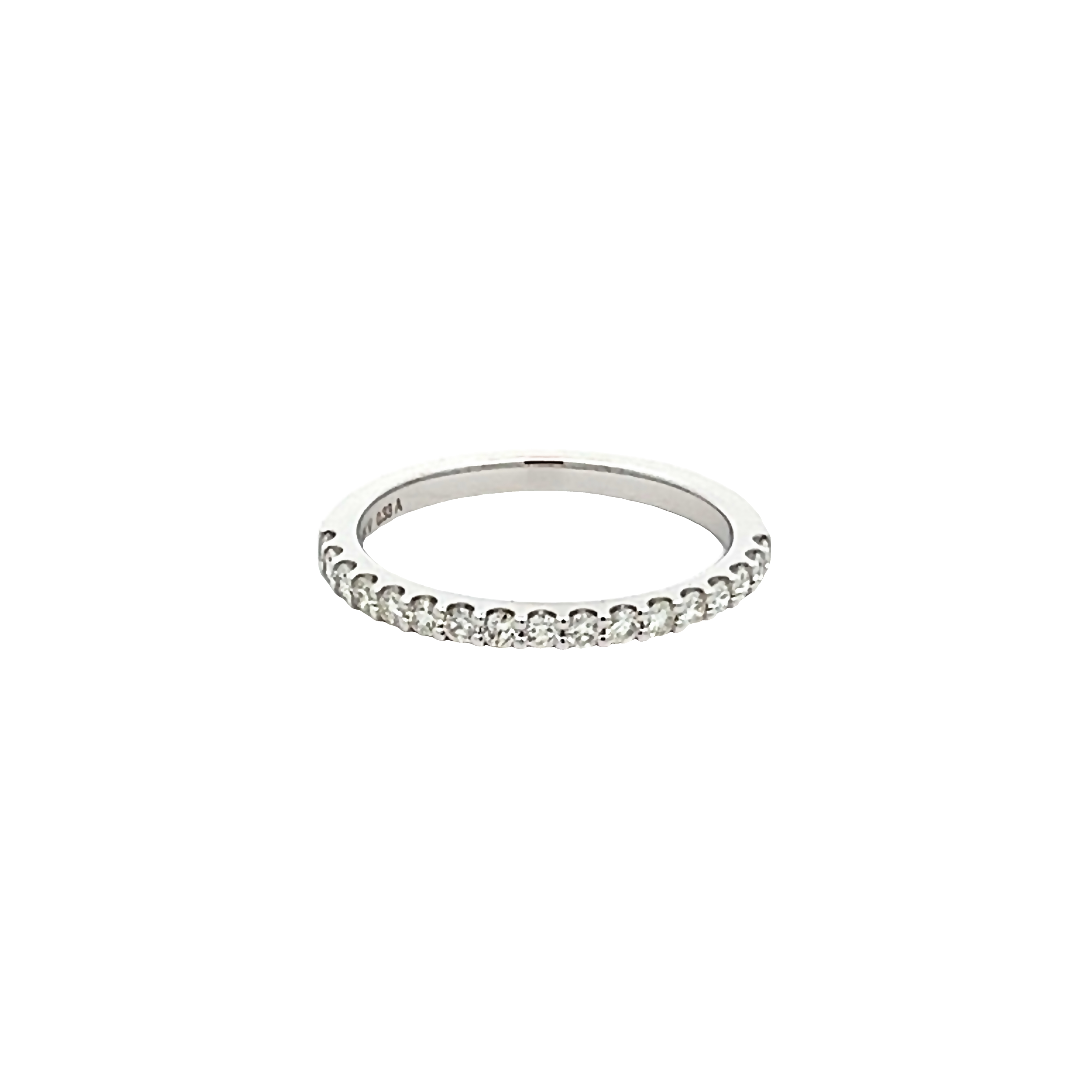 14k White Gold Diamond Wedding Band