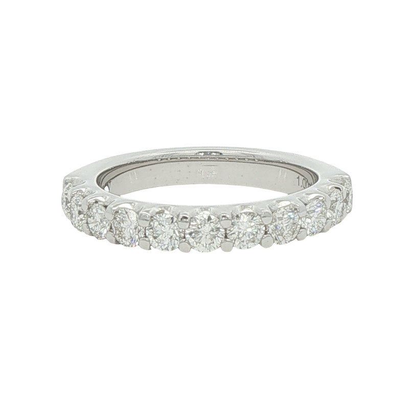 14k White Gold Diamond Wedding Band