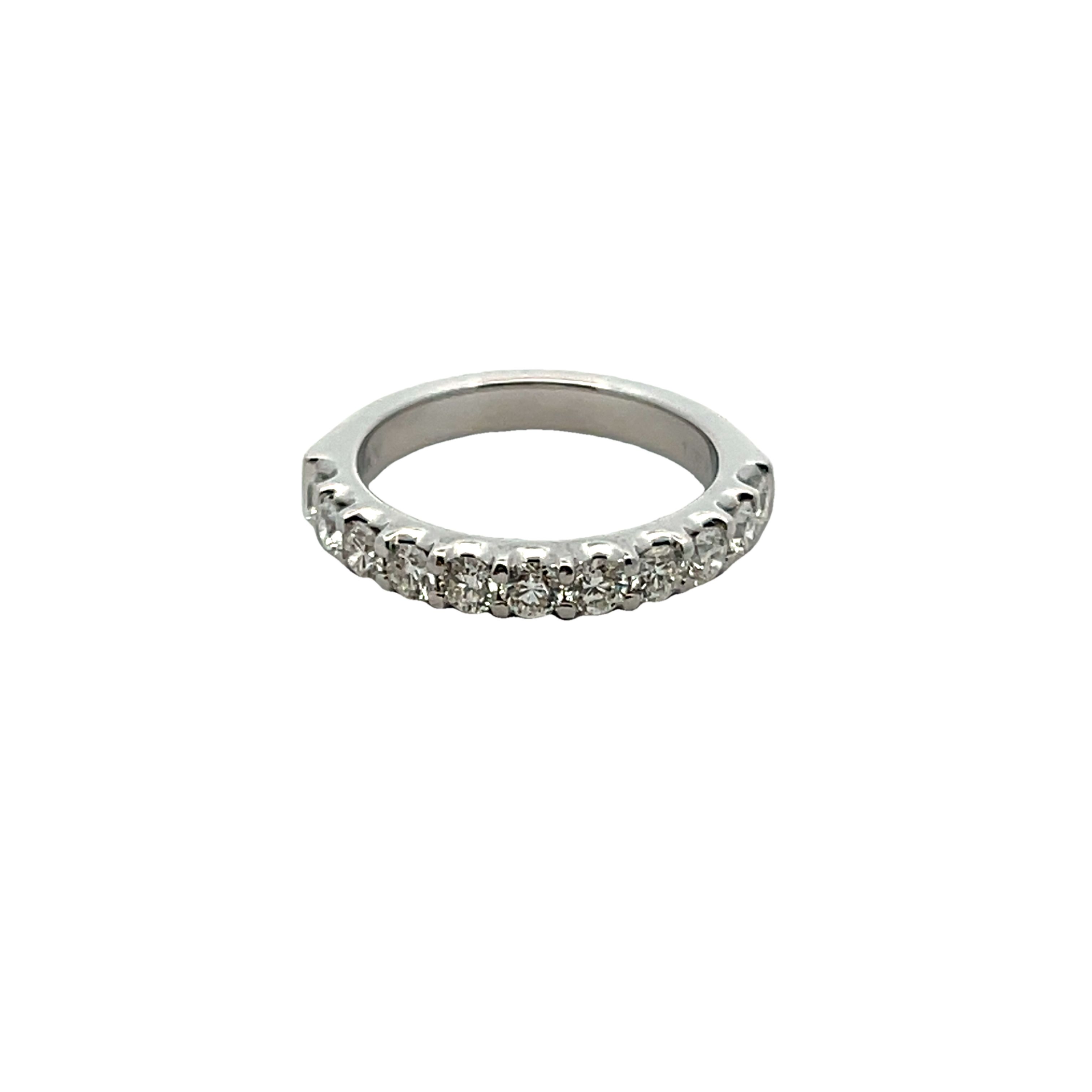 14k White Gold Diamond Wedding Band