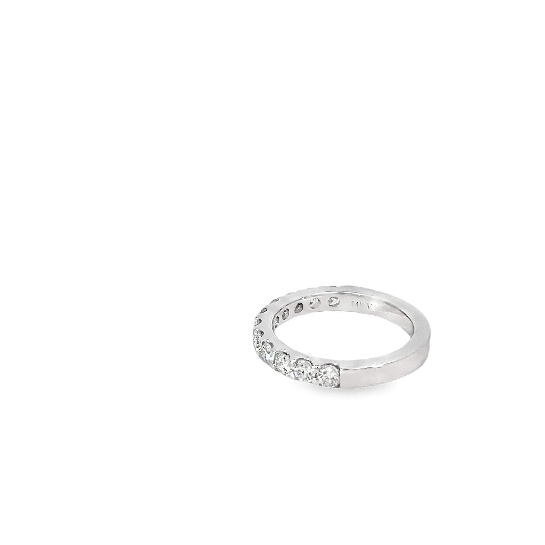 14k White Gold Diamond Wedding Band