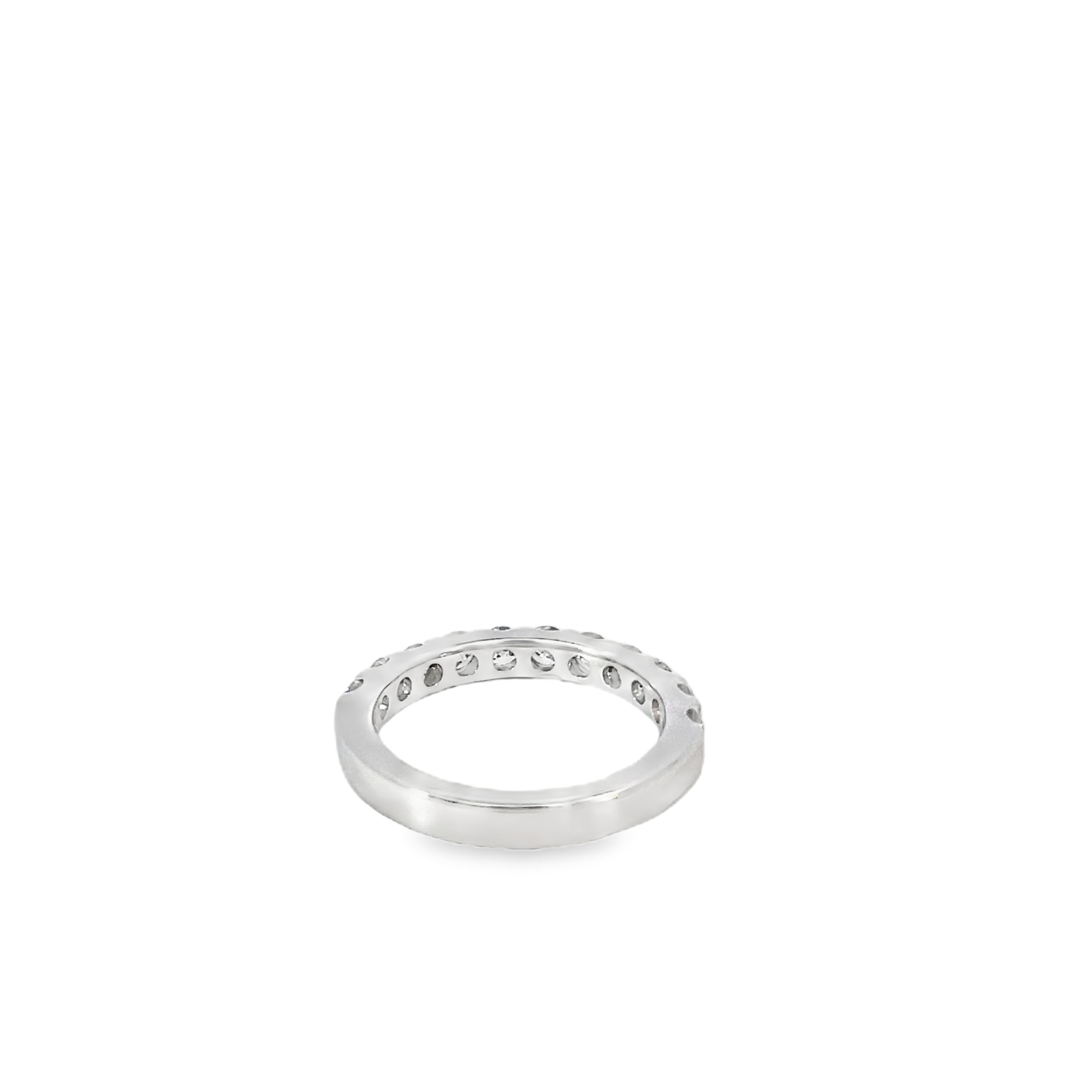 14k White Gold Diamond Wedding Band