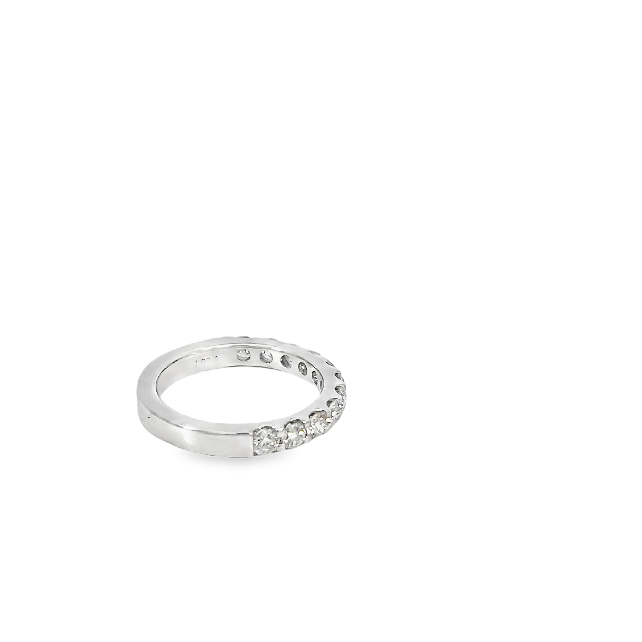 14k White Gold Diamond Wedding Band