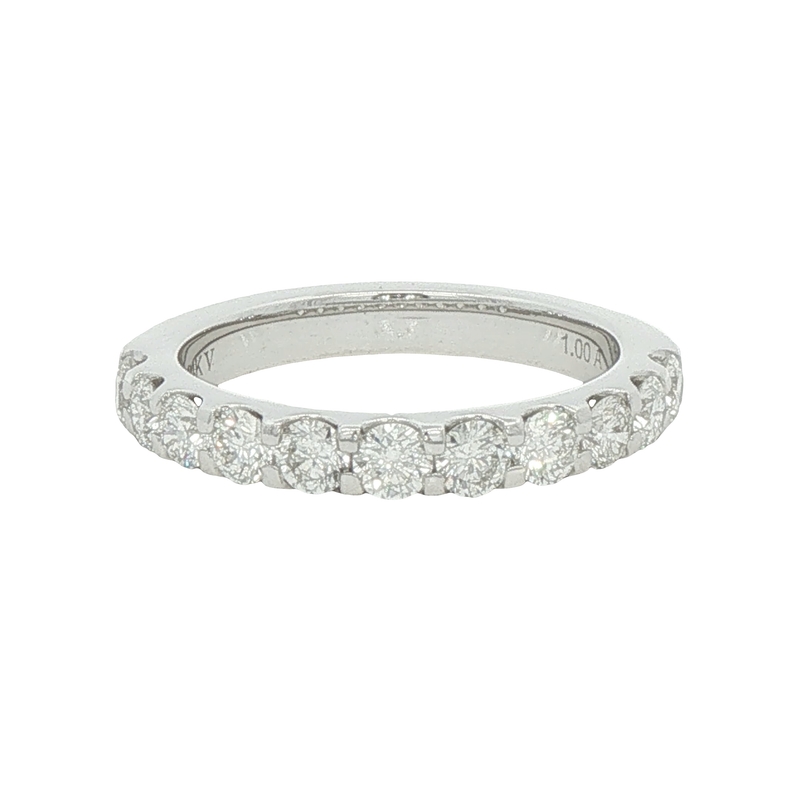 14k White Gold Diamond Wedding Band