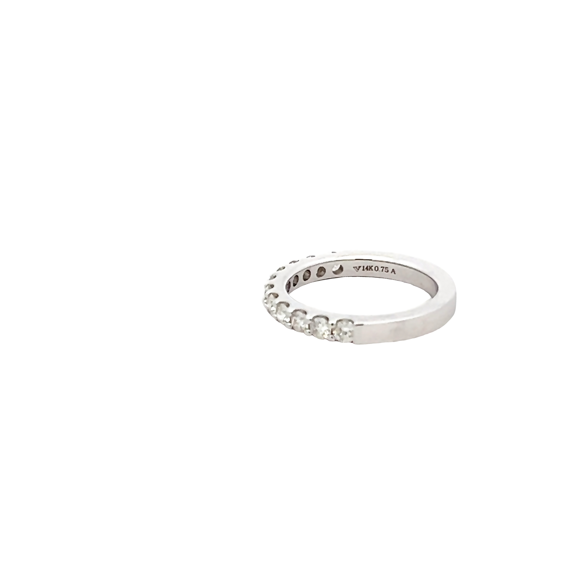 14k White Gold Diamond Wedding Band