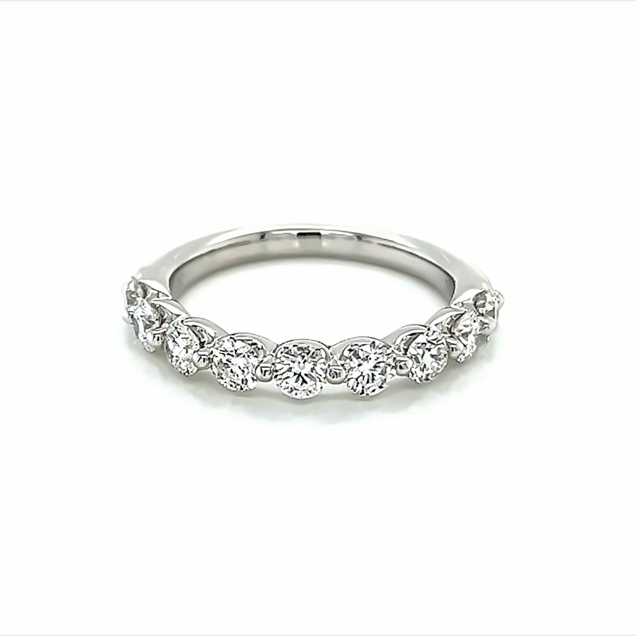 14k White Gold Diamond Wedding Band
