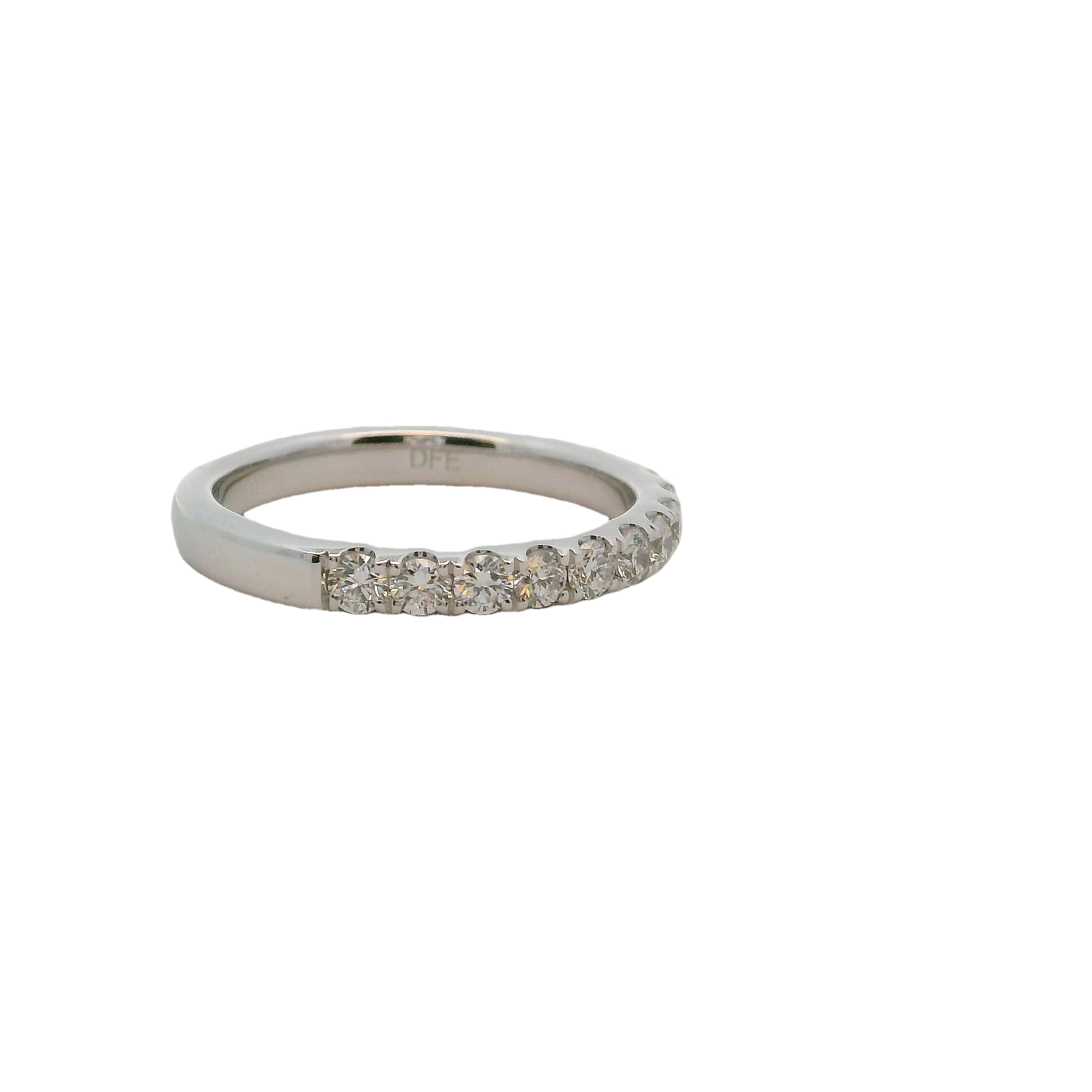 14k White Gold Diamond Wedding Band