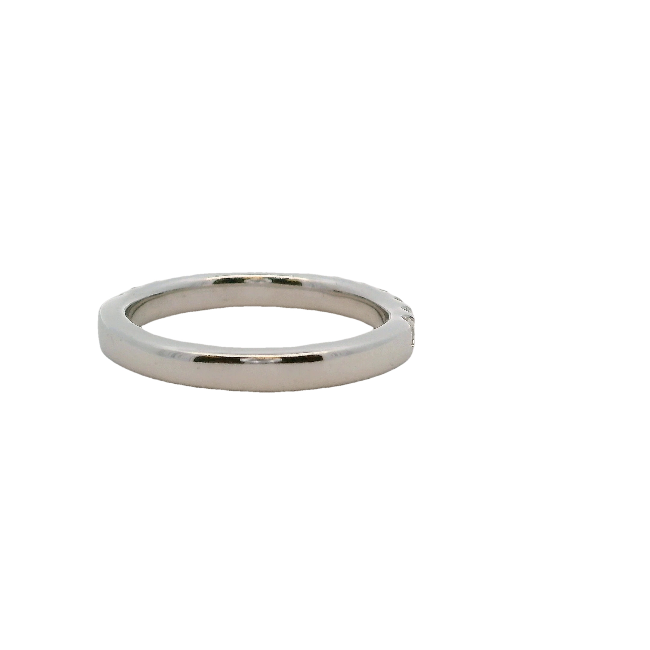 14k White Gold Diamond Wedding Band