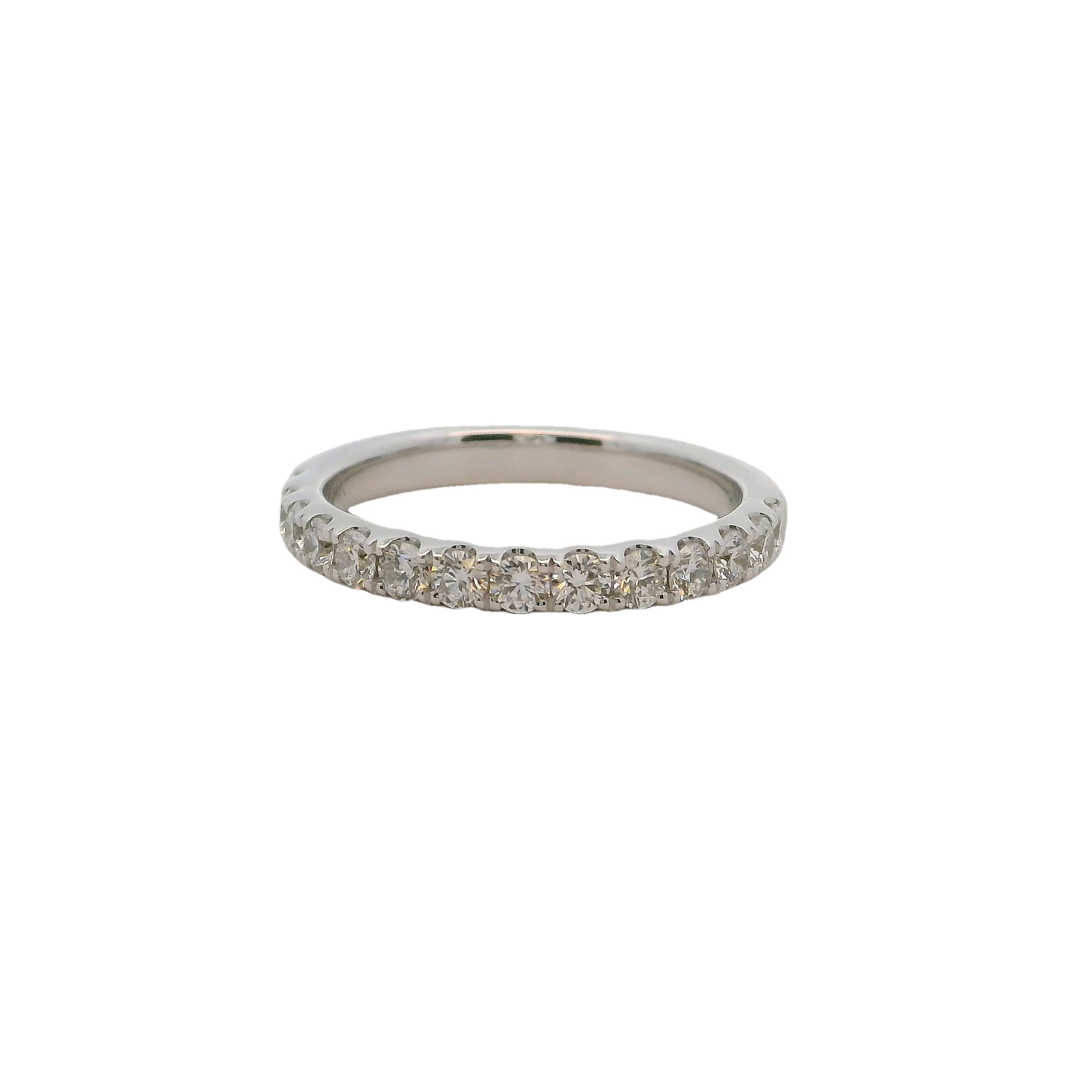 14k White Gold Diamond Wedding Band