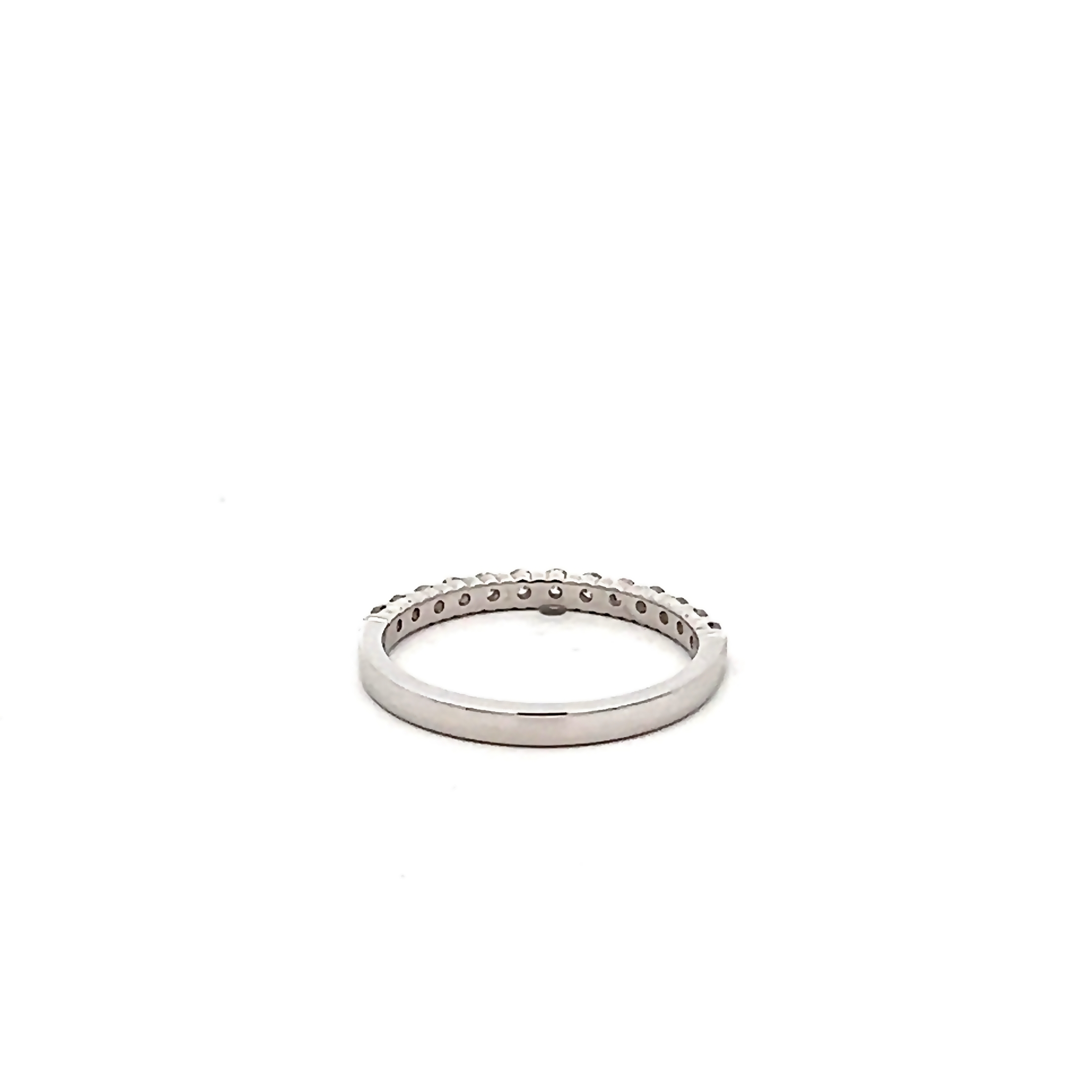 14k White Gold Diamond Wedding Band