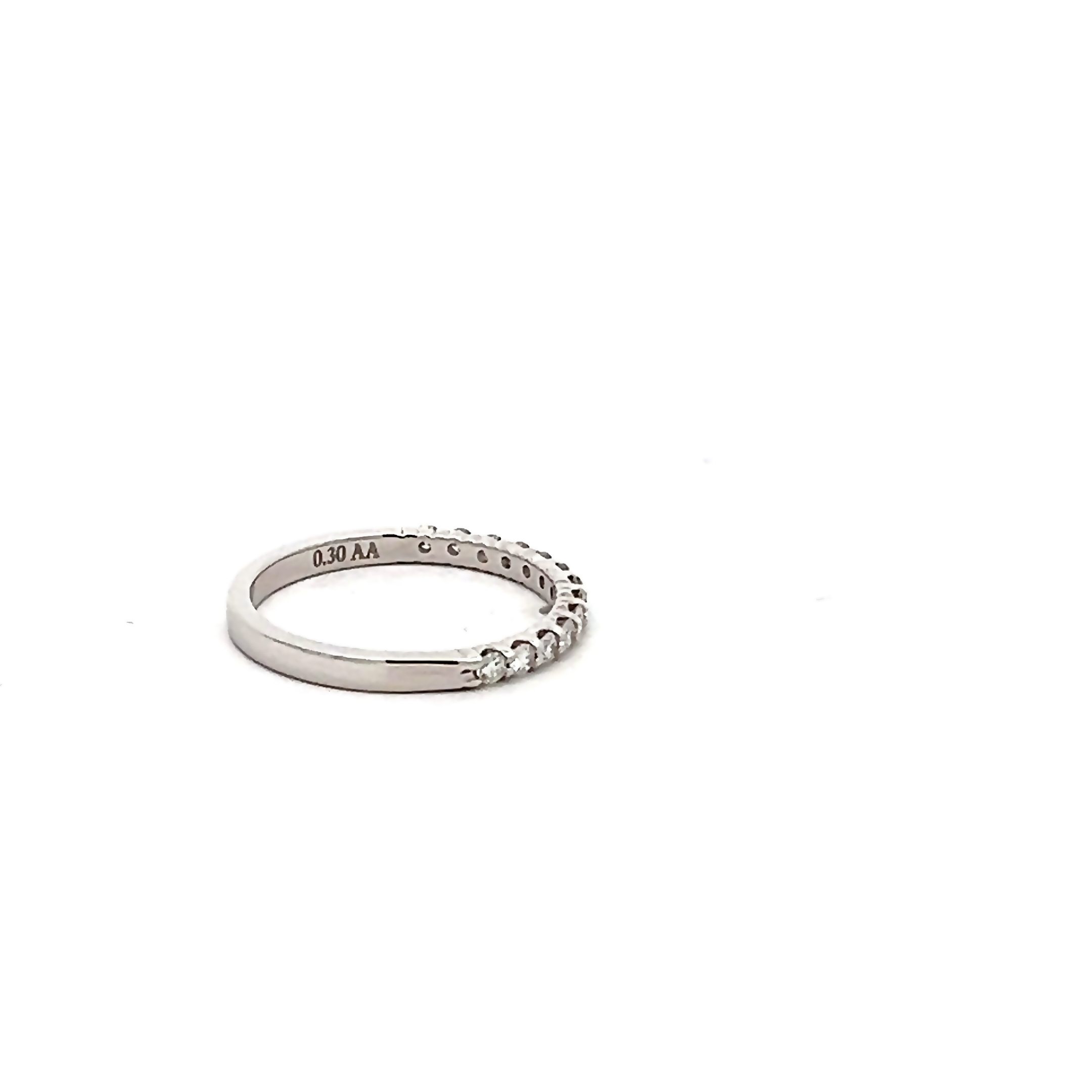 14k White Gold Diamond Wedding Band