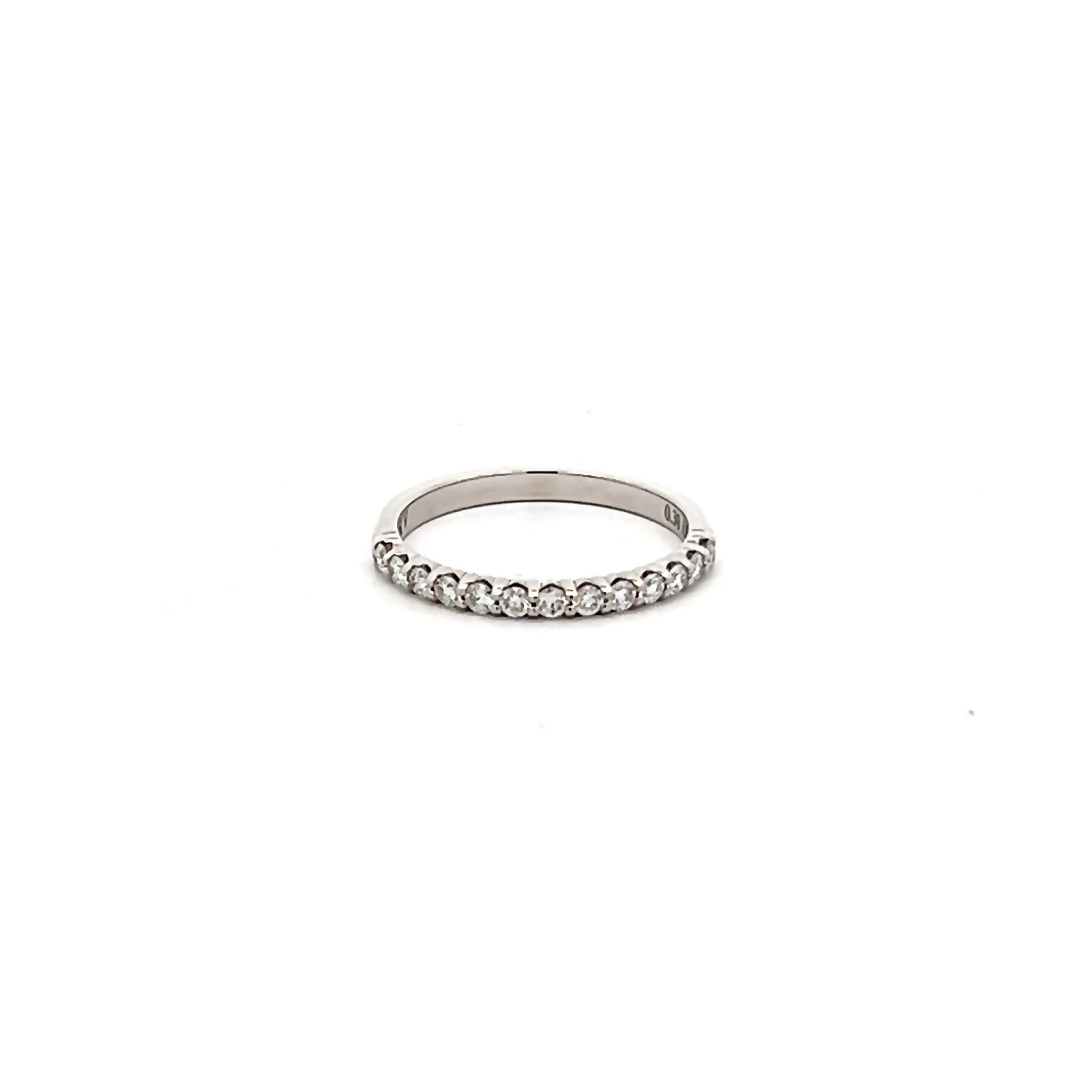 14k White Gold Diamond Wedding Band