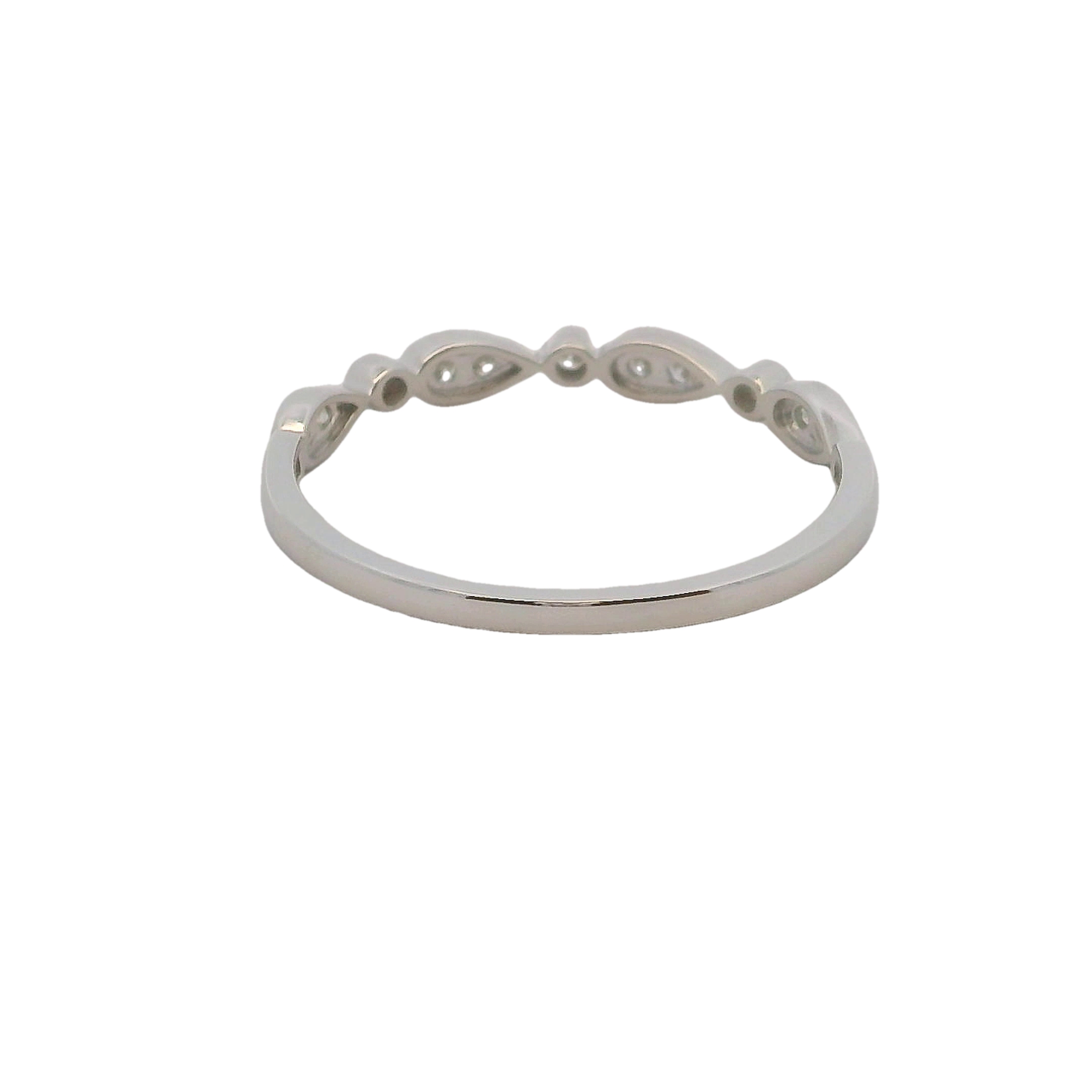 14k White Gold Diamond Wedding Band