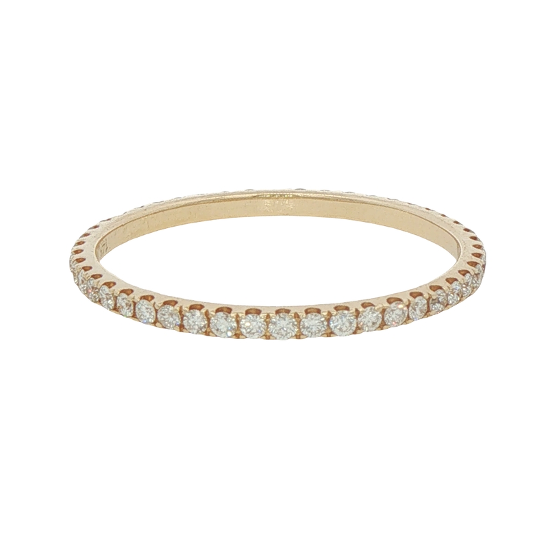 14k Yellow Gold Diamond Eternity Band