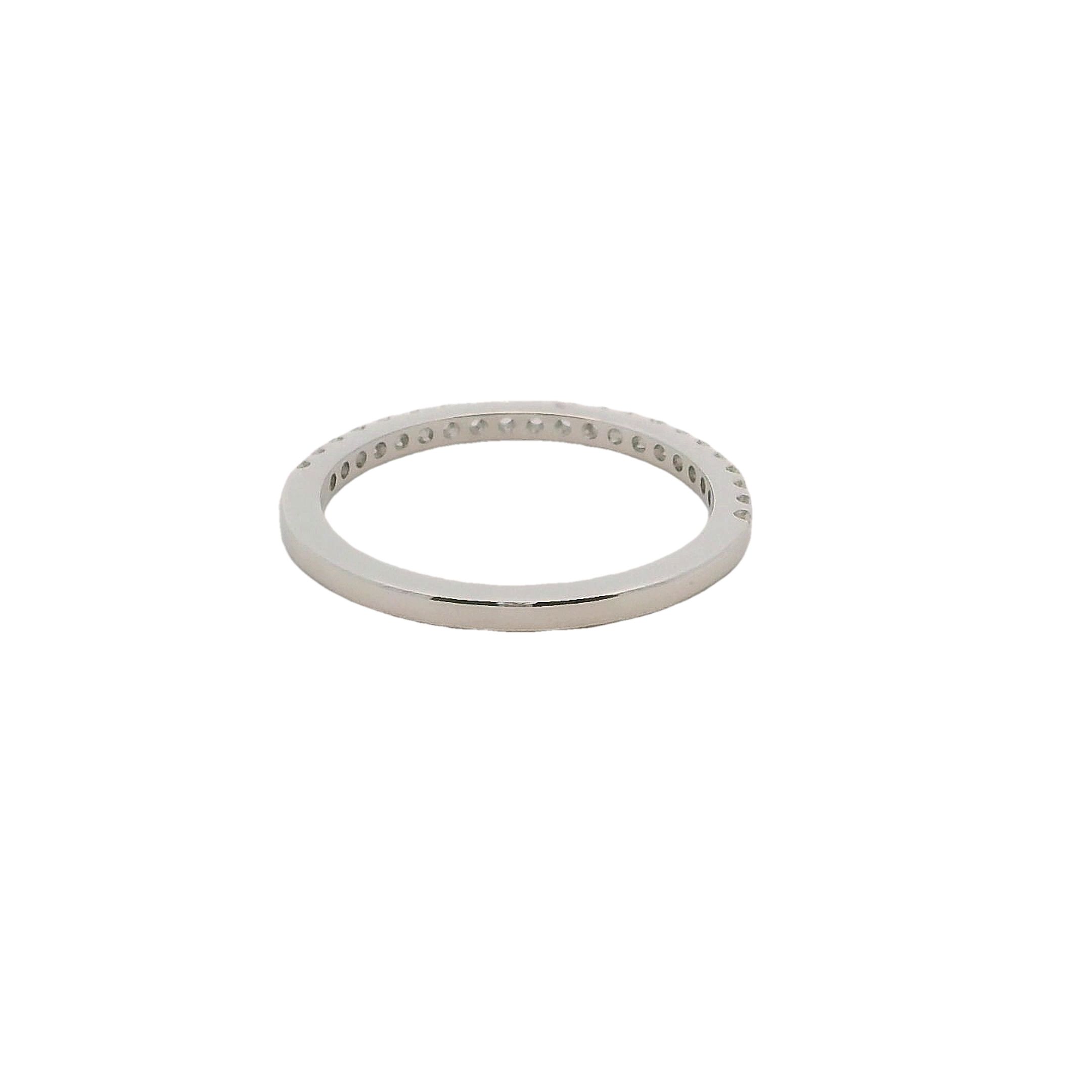 14k White Gold Diamond Wedding Band