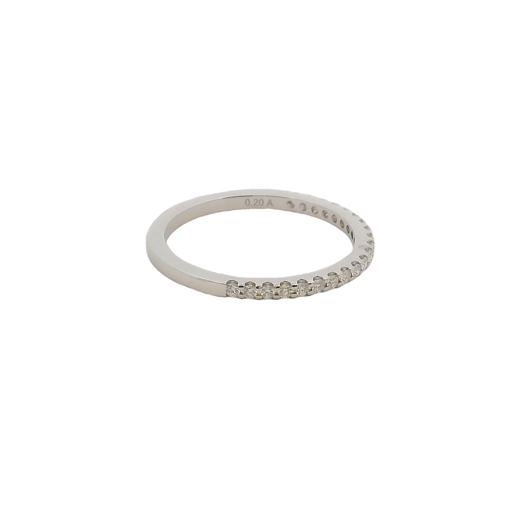 14k White Gold Diamond Wedding Band