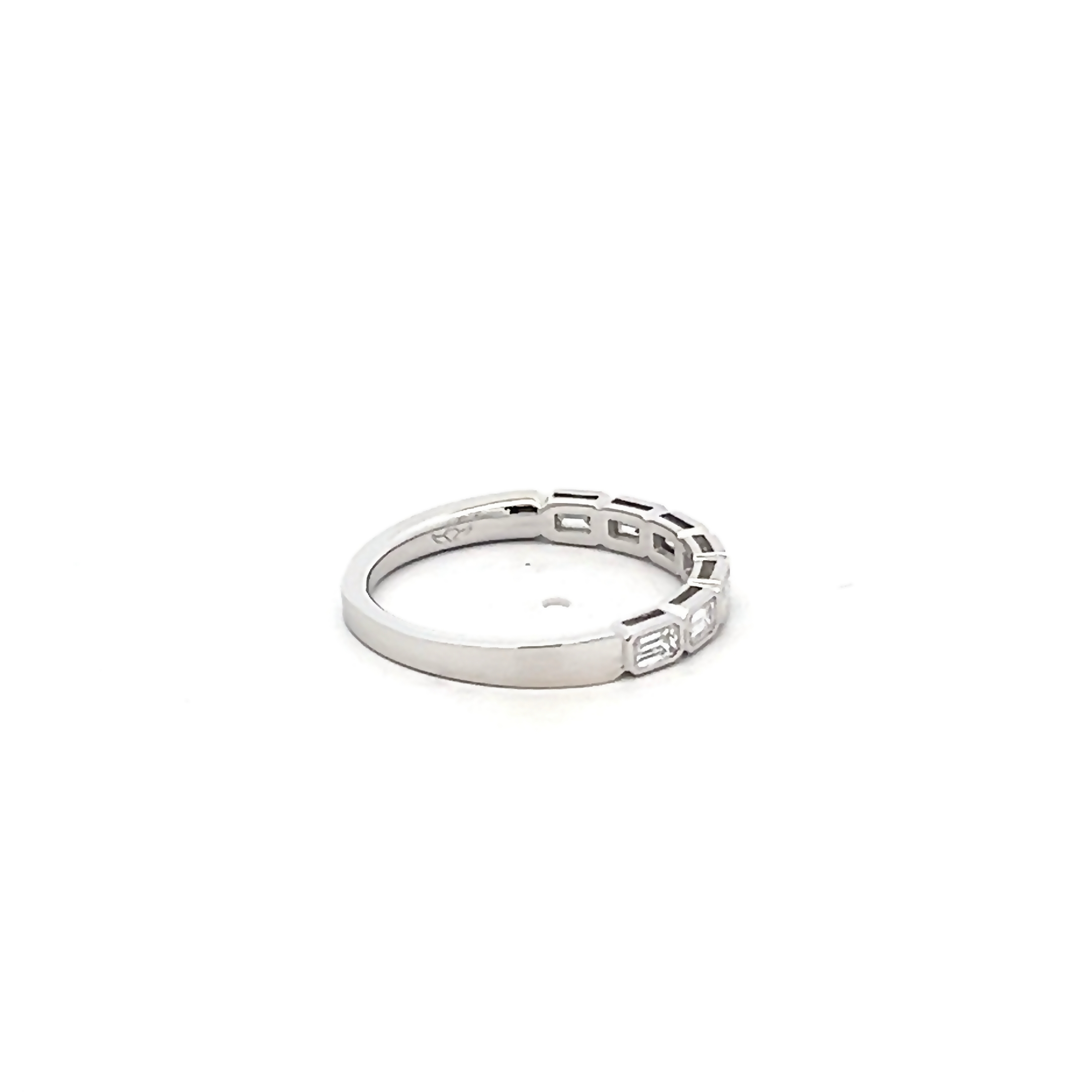 14k White Gold Diamond Band