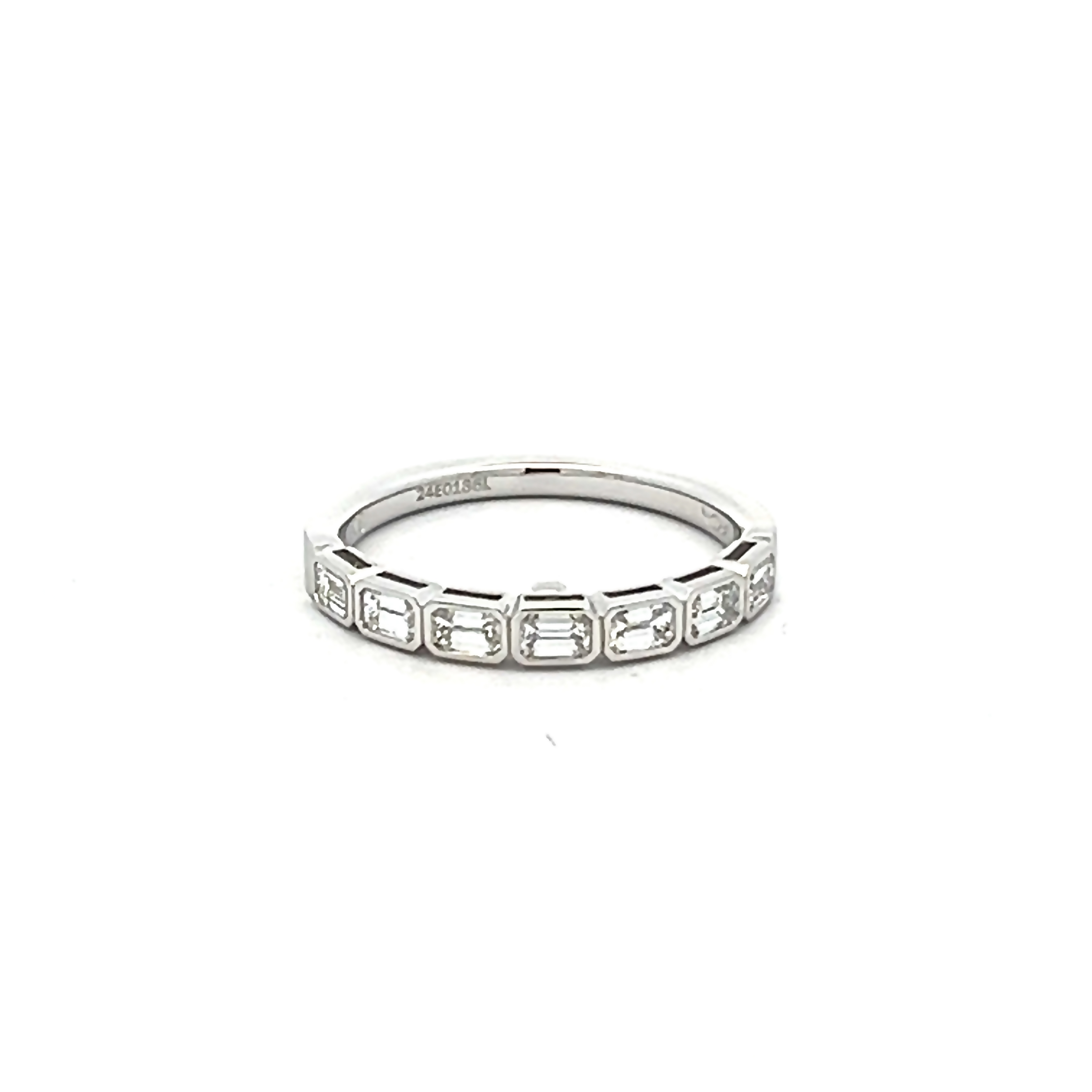 14k White Gold Diamond Band