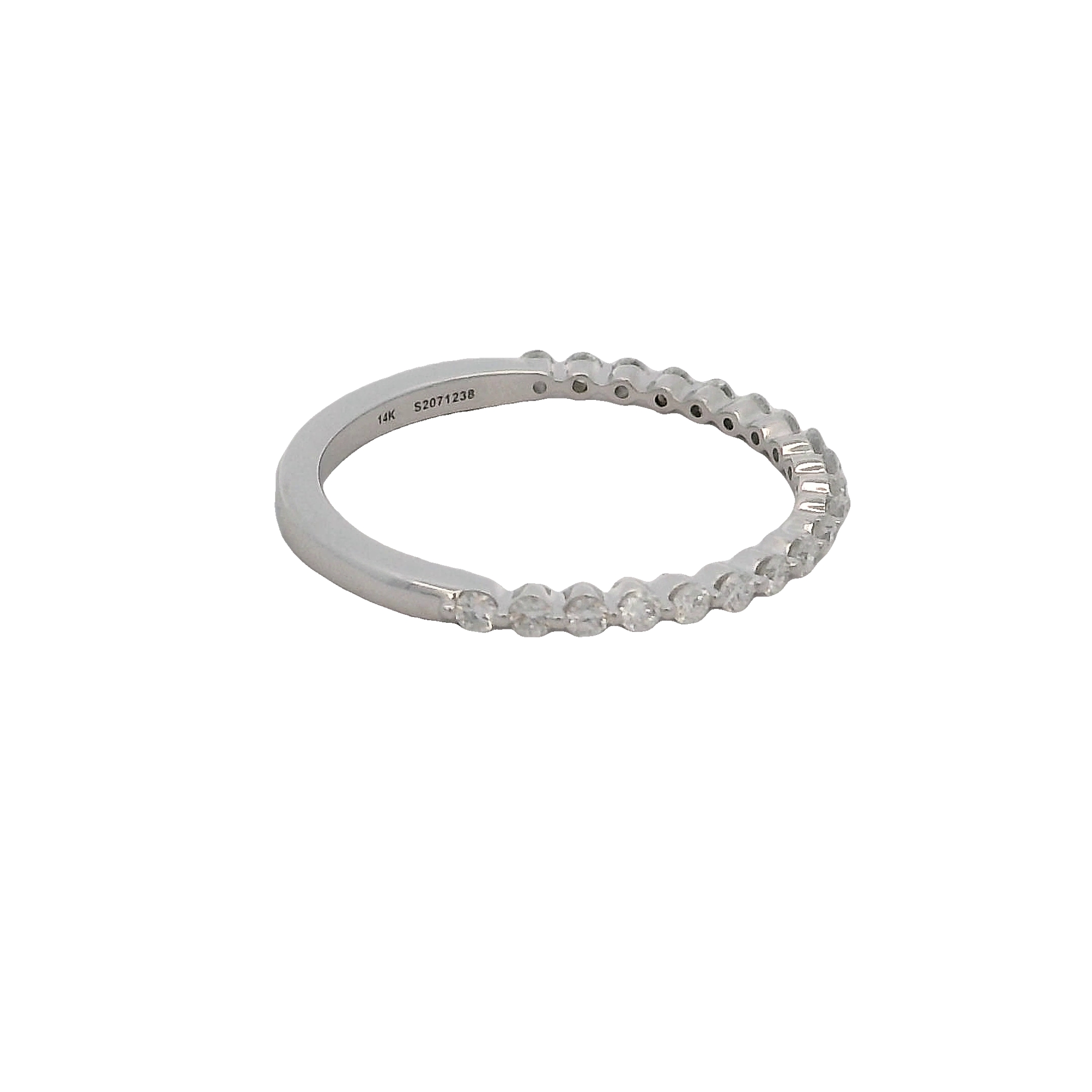 14k White Gold Diamond Wedding Band