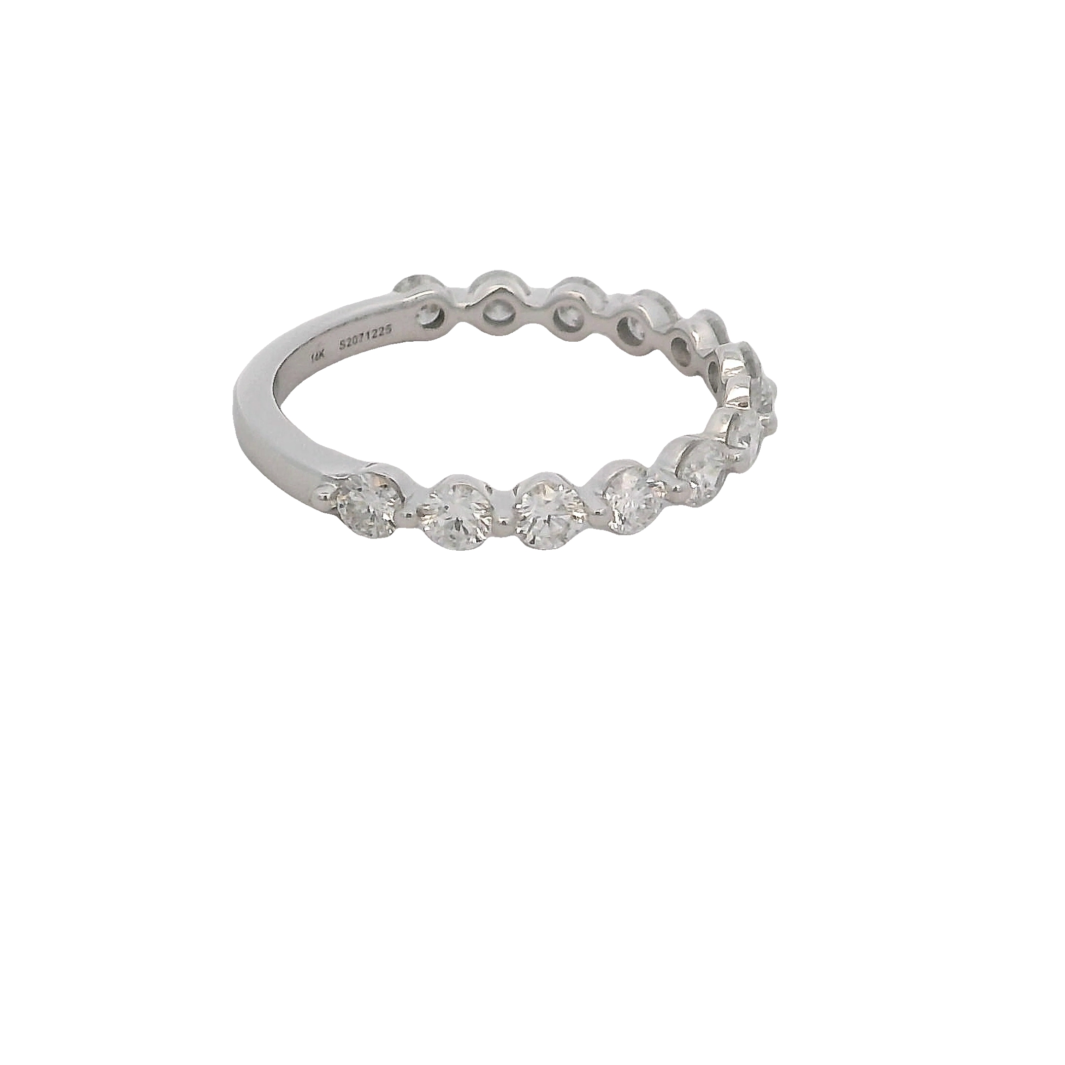 14k White Gold Diamond Wedding Band