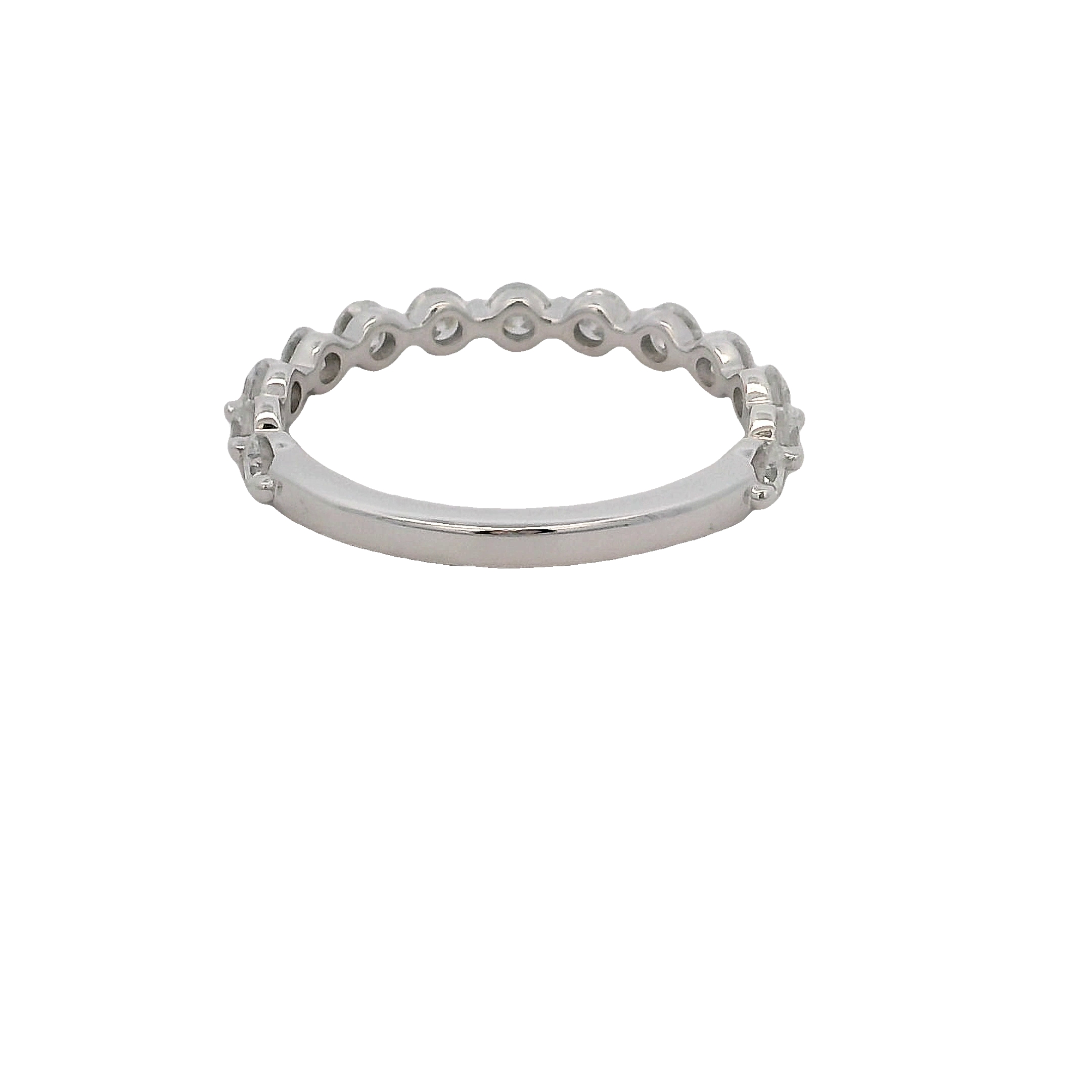 14k White Gold Diamond Wedding Band