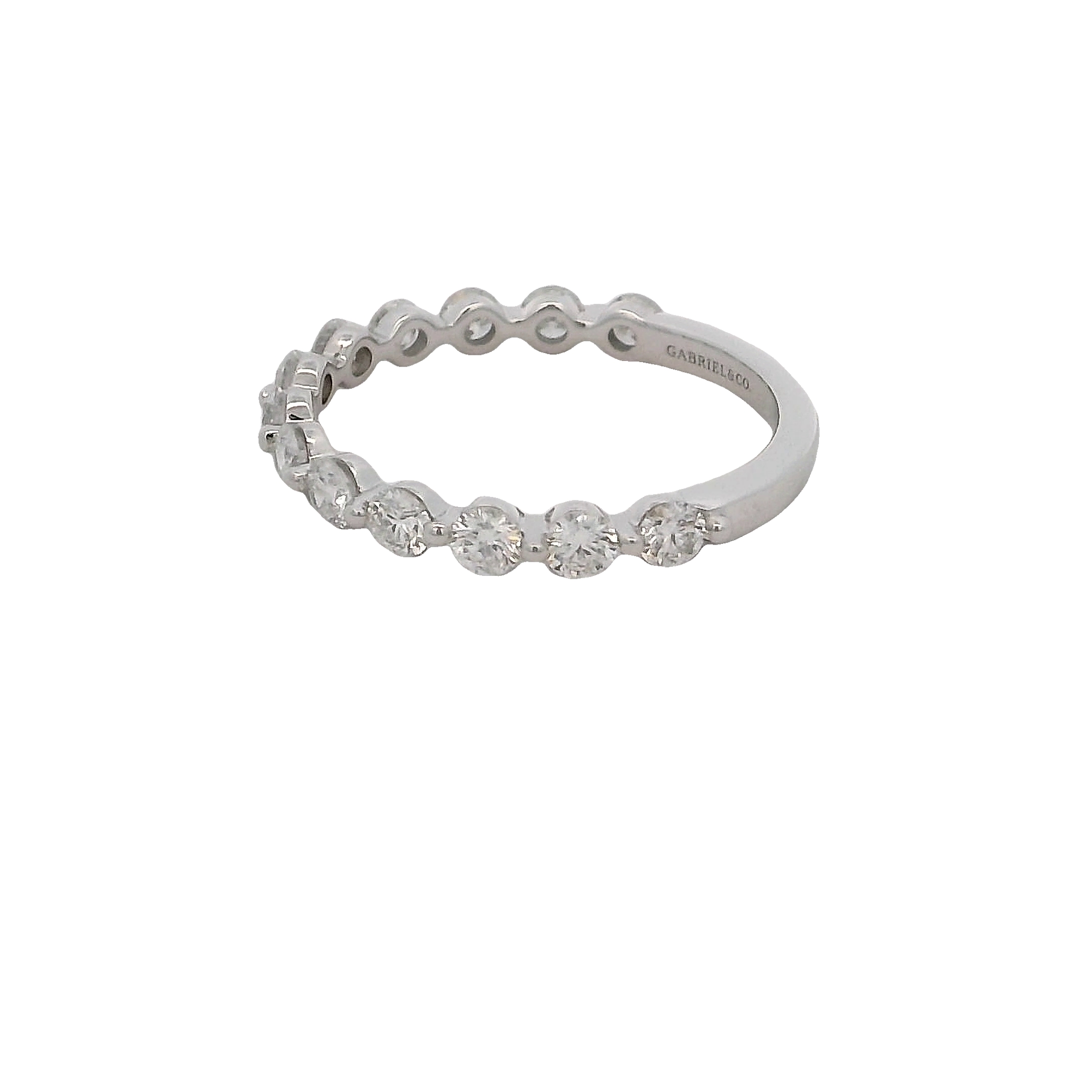 14k White Gold Diamond Wedding Band