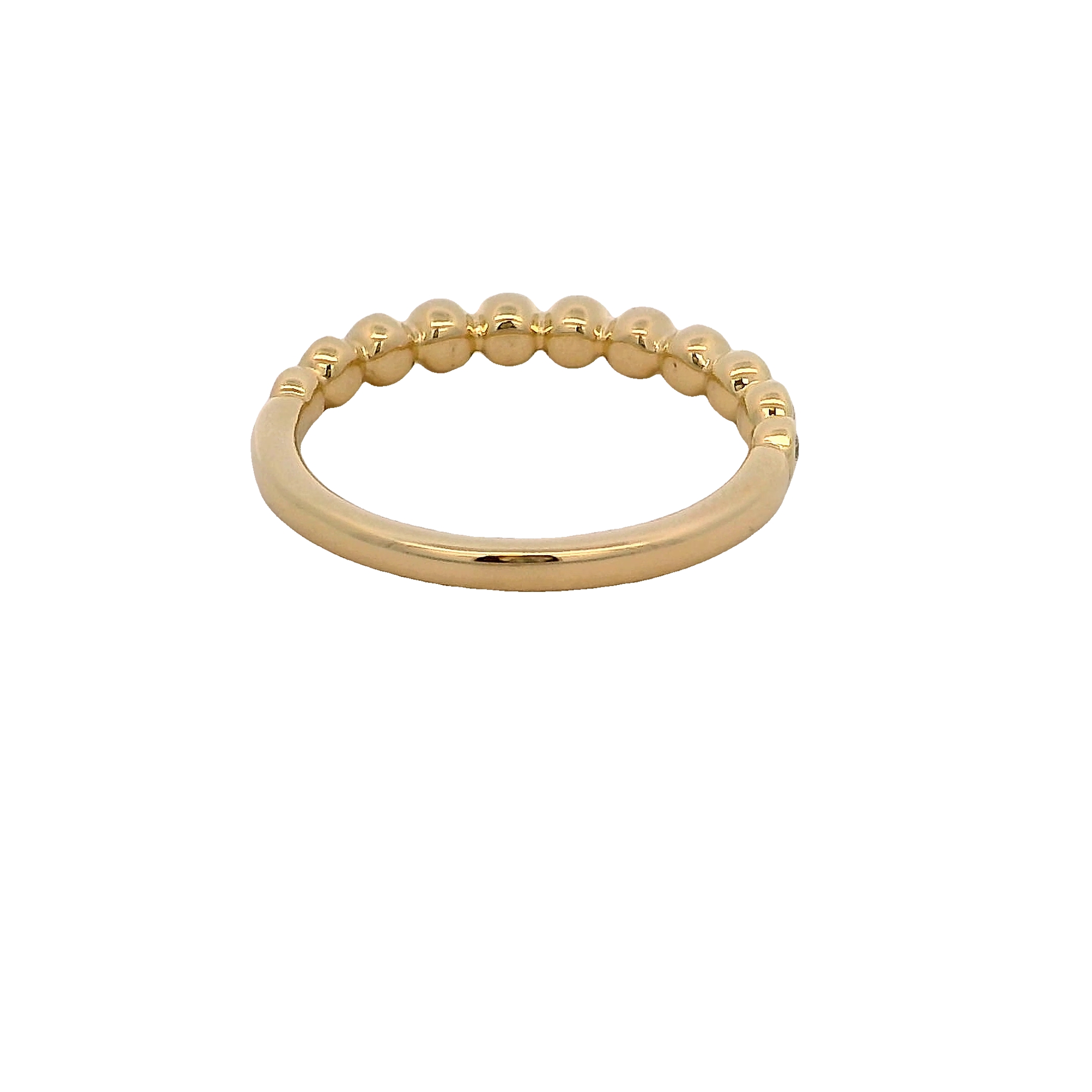 14k Yellow Gold Diamond Bezel Set Ring