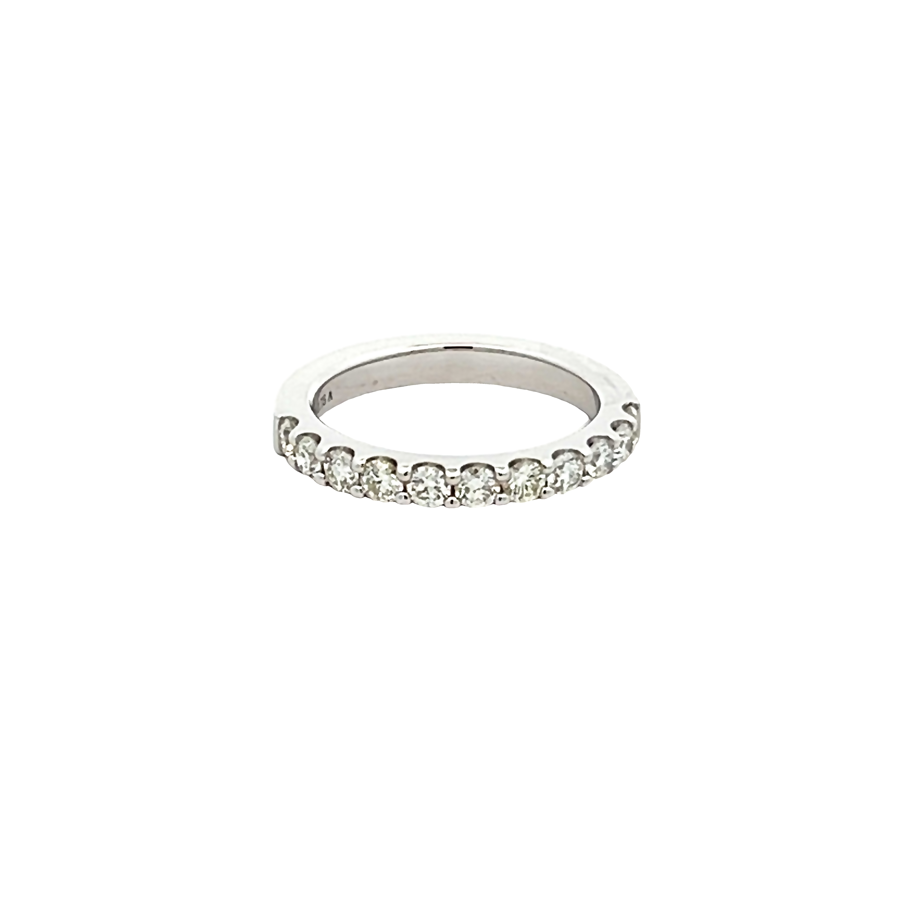 14k White Gold Diamond Wedding Band