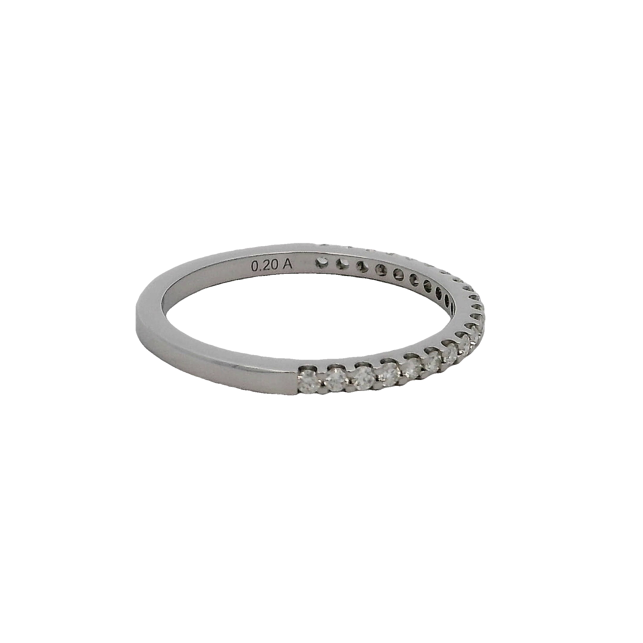 14k White Gold Diamond Wedding Band