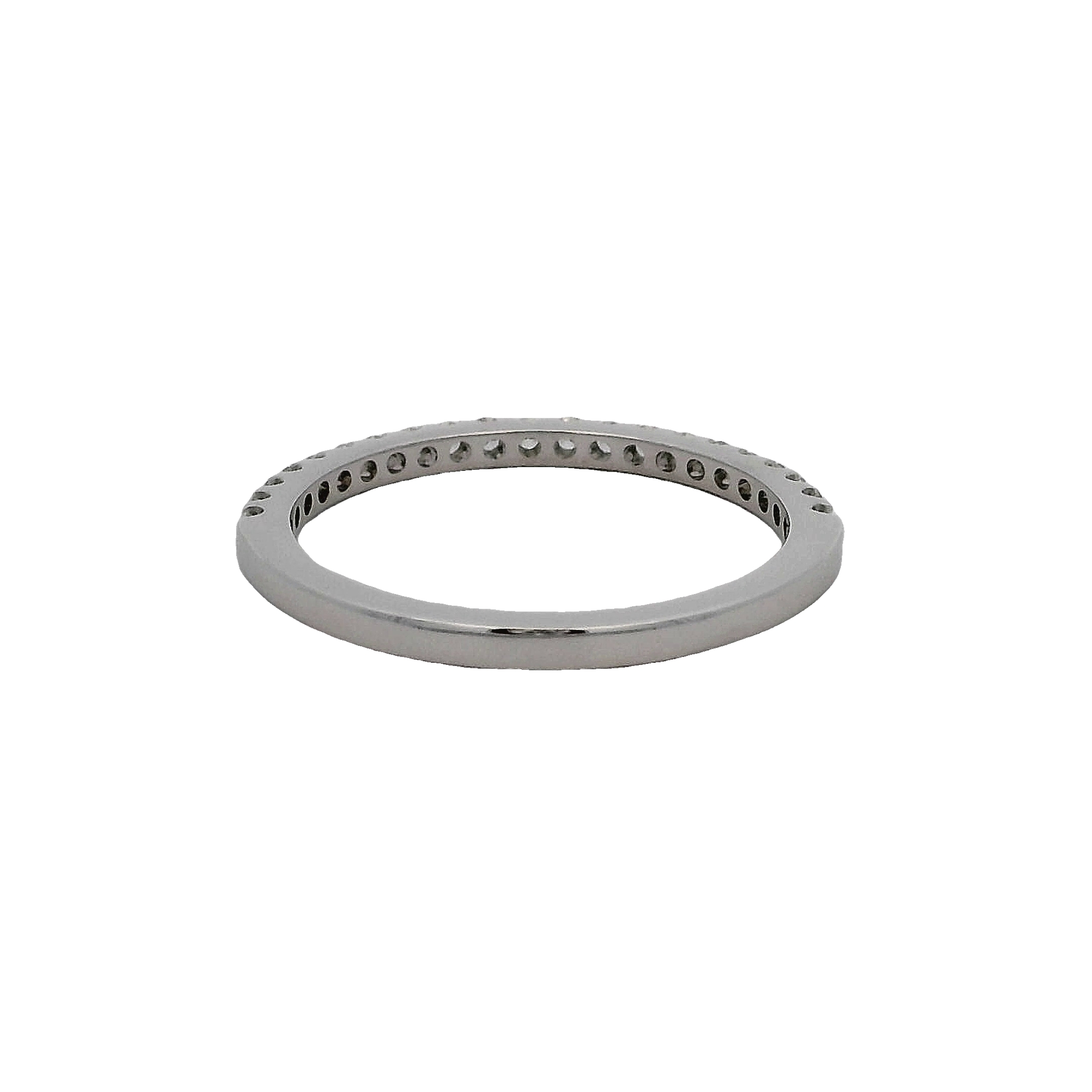 14k White Gold Diamond Wedding Band