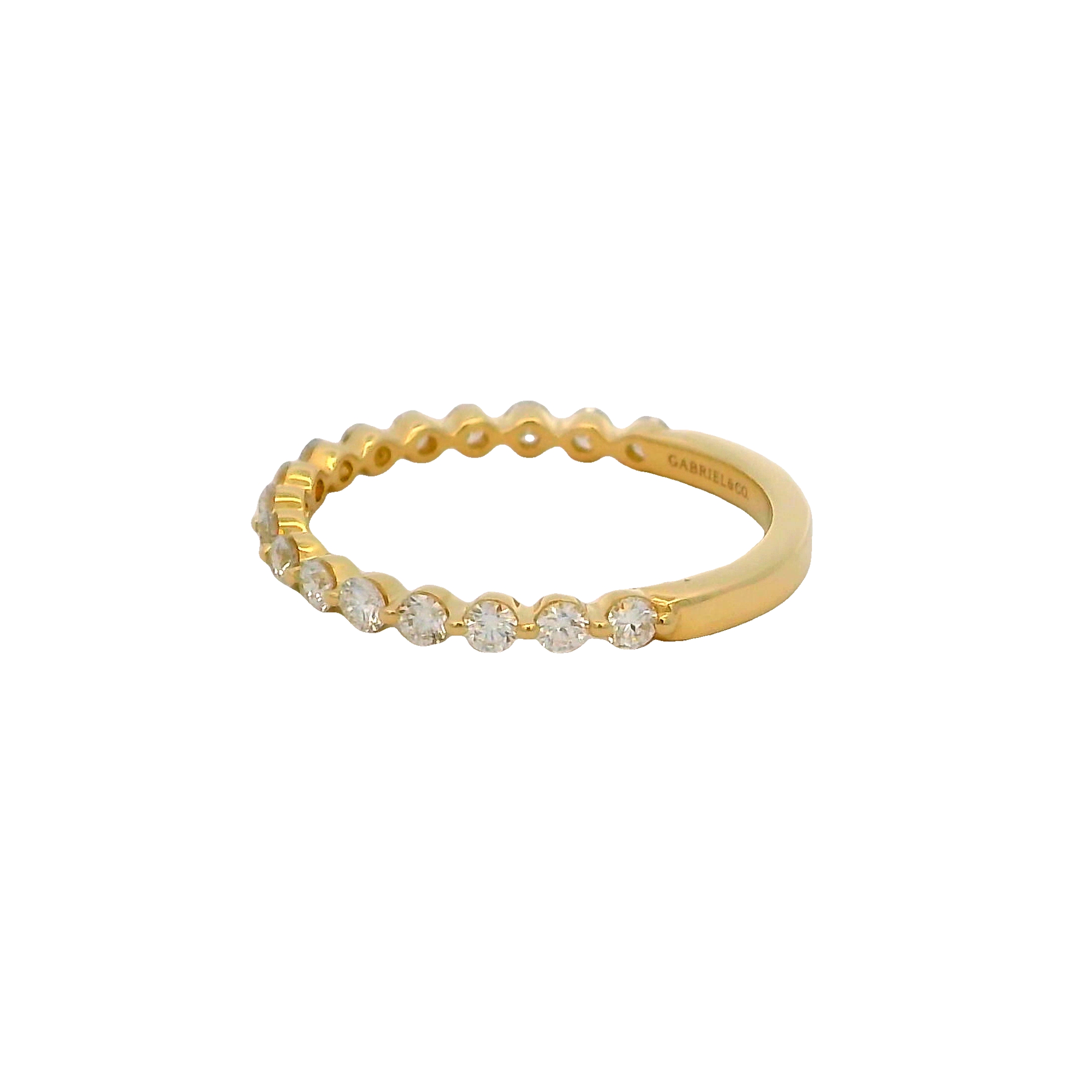 14k Yellow Gold Diamond Wedding Band