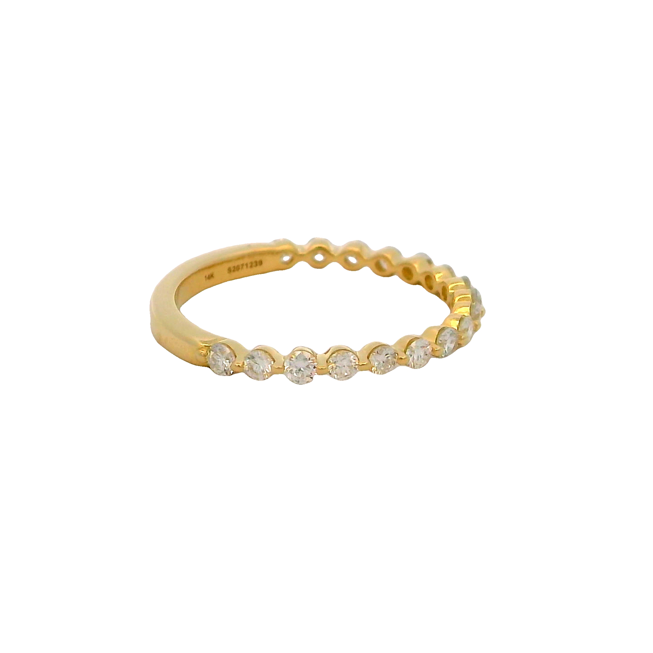 14k Yellow Gold Diamond Wedding Band