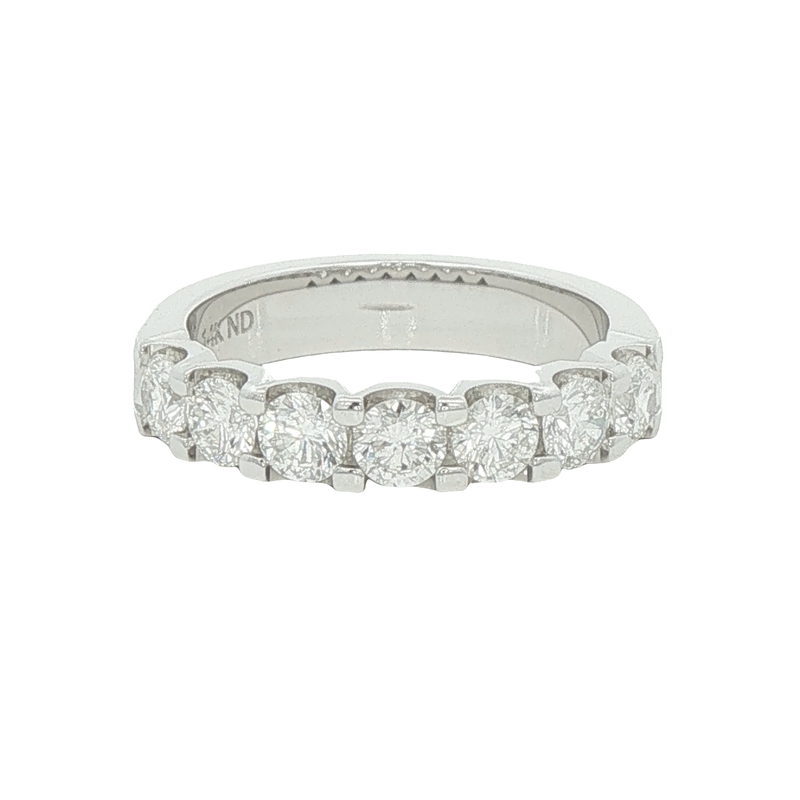 14k White Gold Diamond Wedding Band