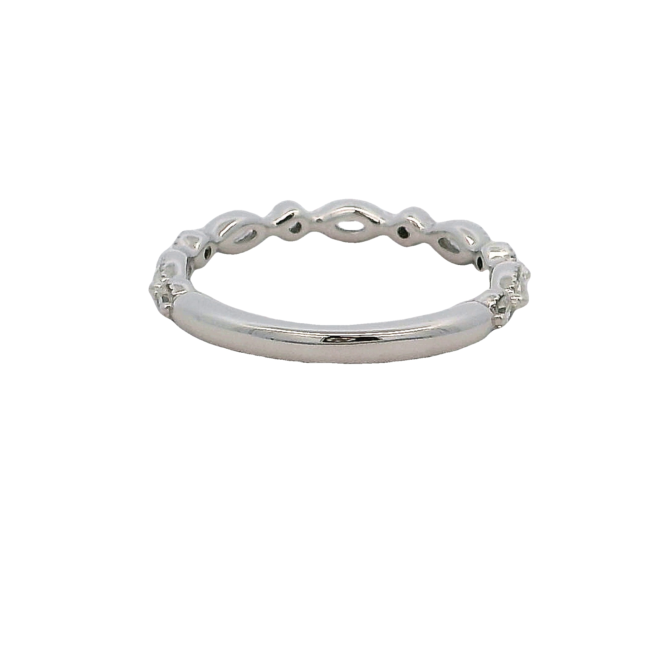 14k White Gold Marquise Diamond Wedding Band