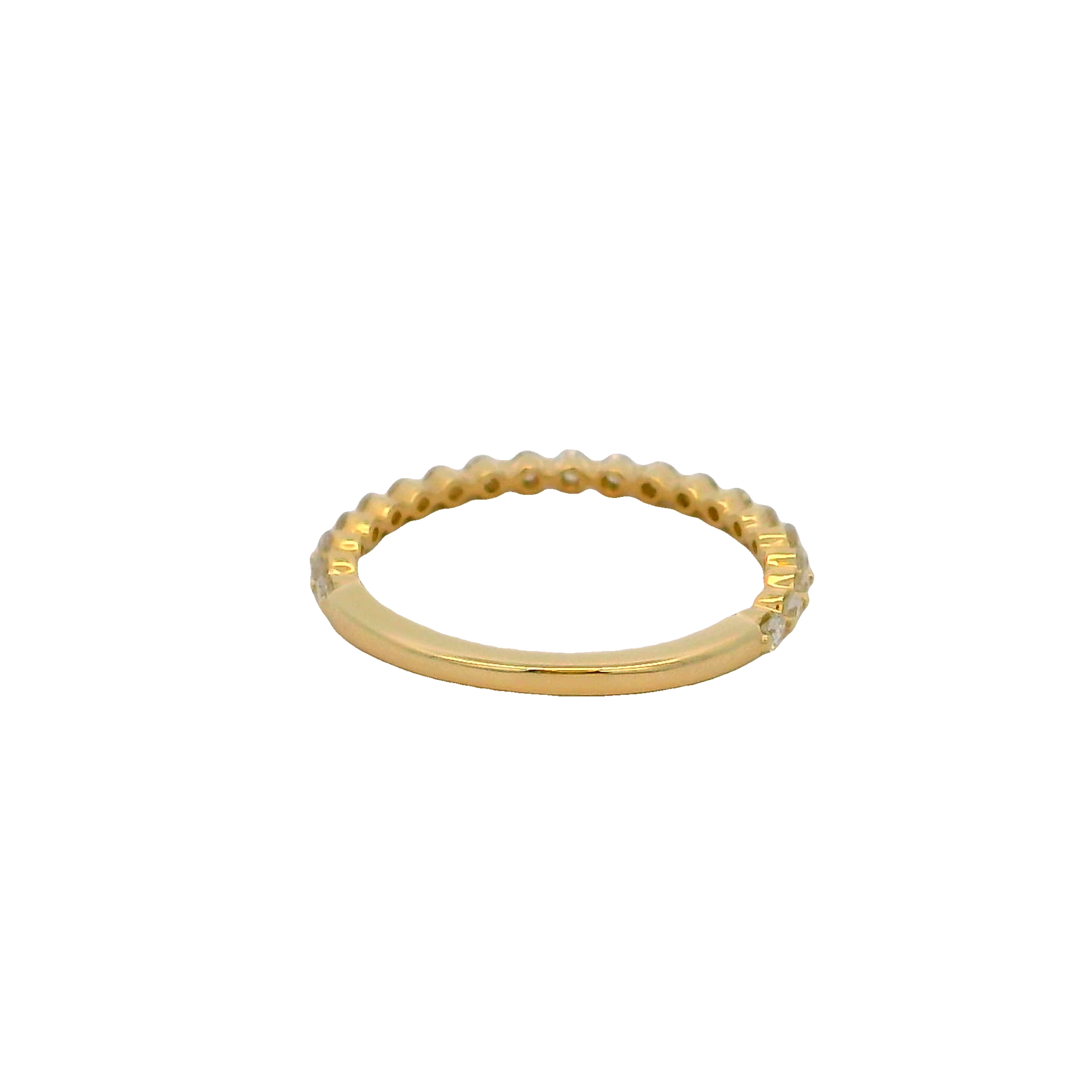 14k Yellow Gold Diamond Wedding Band