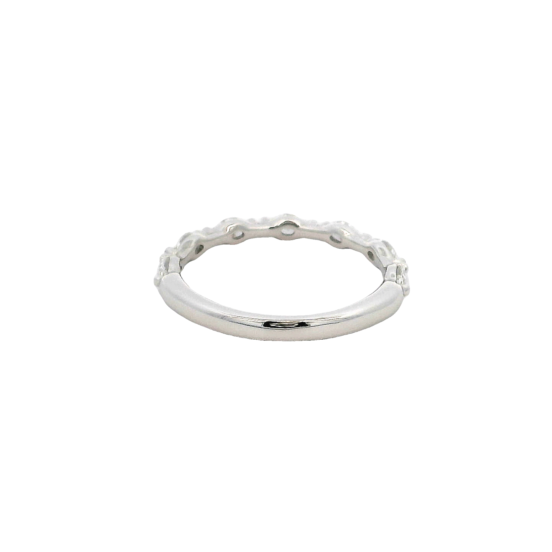 14k White Gold Marquise Cut Diamond Wedding Band