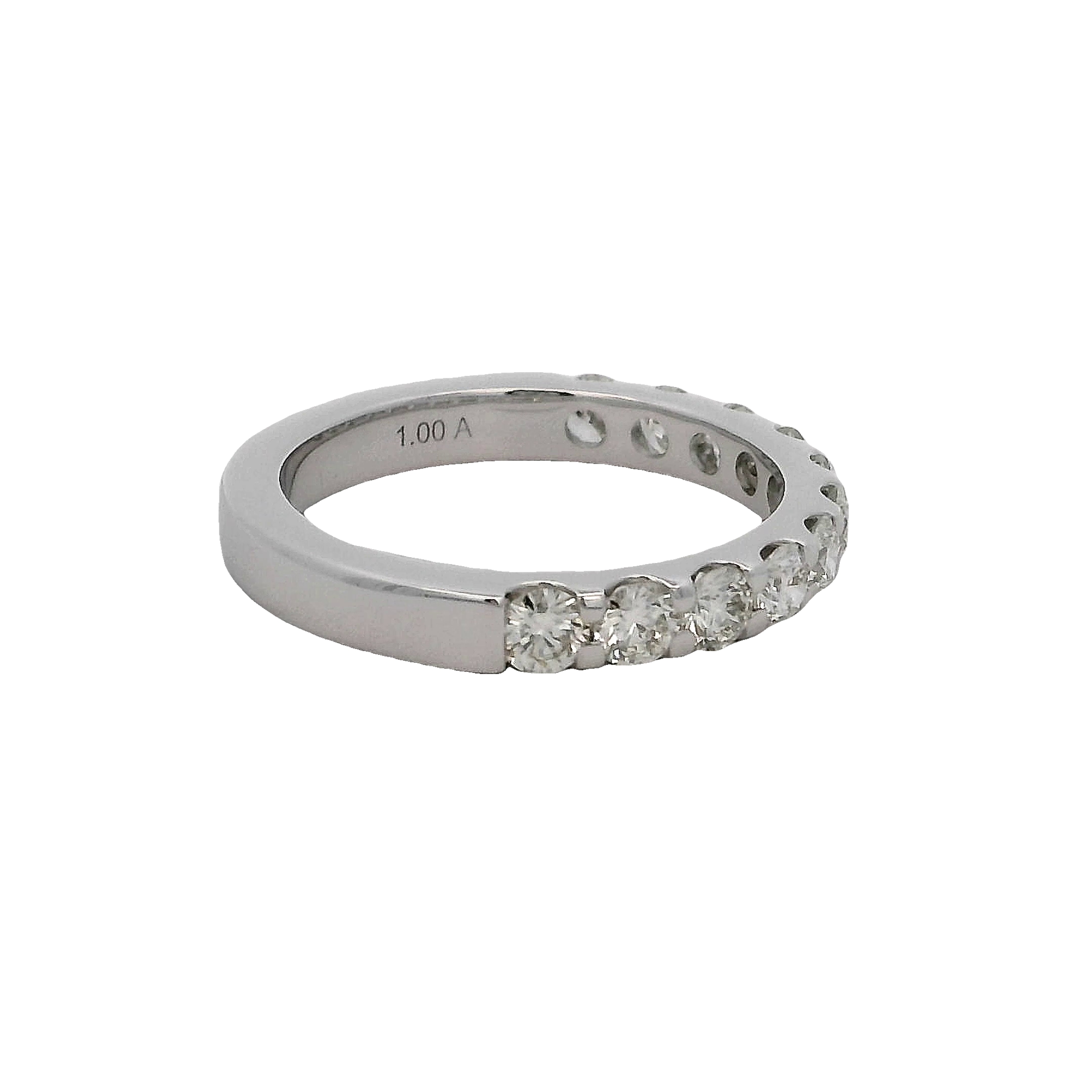 14k White Gold Diamond Wedding Band