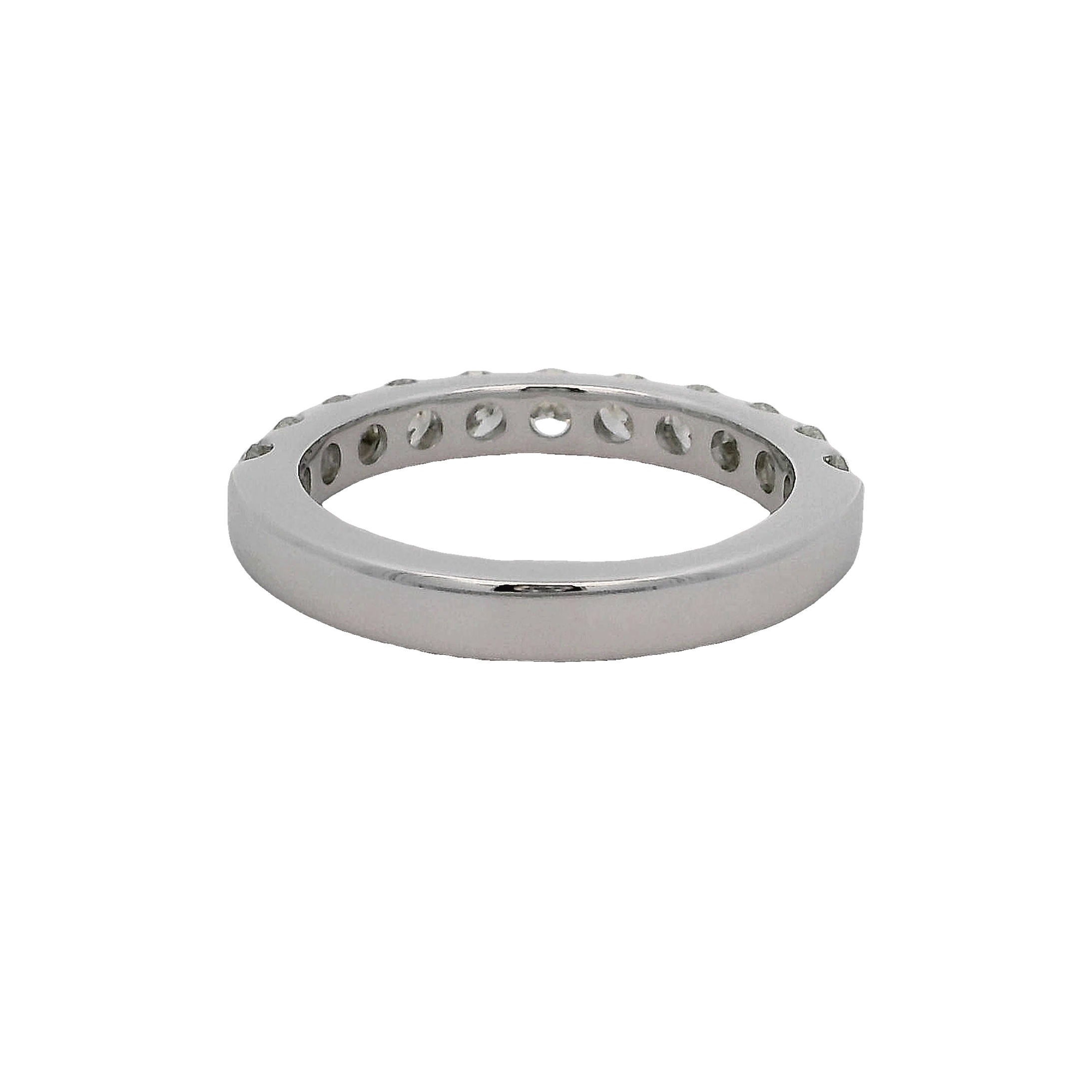 14k White Gold Diamond Wedding Band