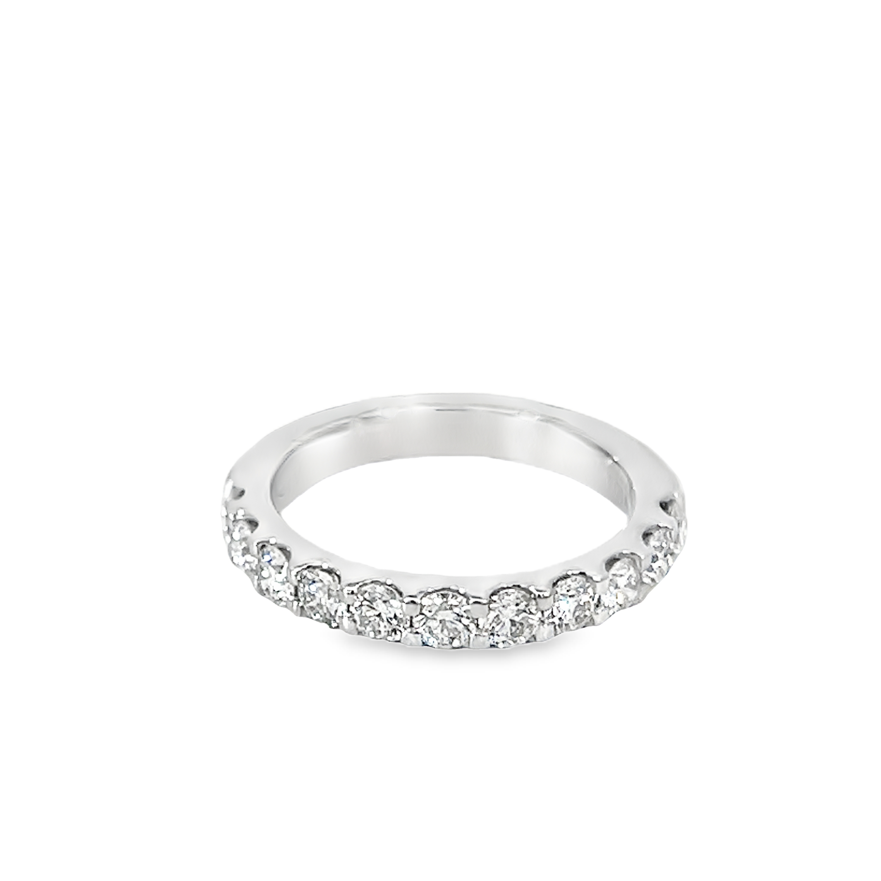 14k White Gold Diamond Wedding Band