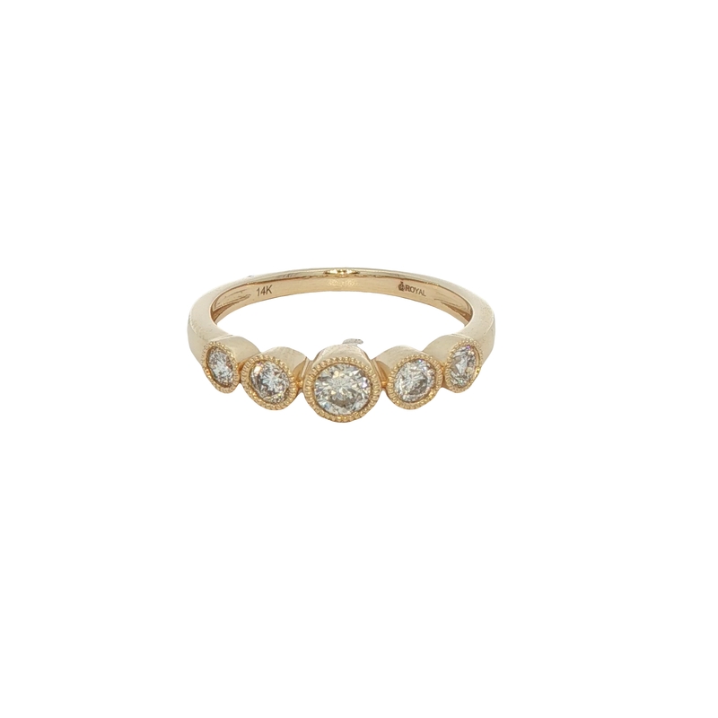 14k Yellow Gold Diamond Wedding Band