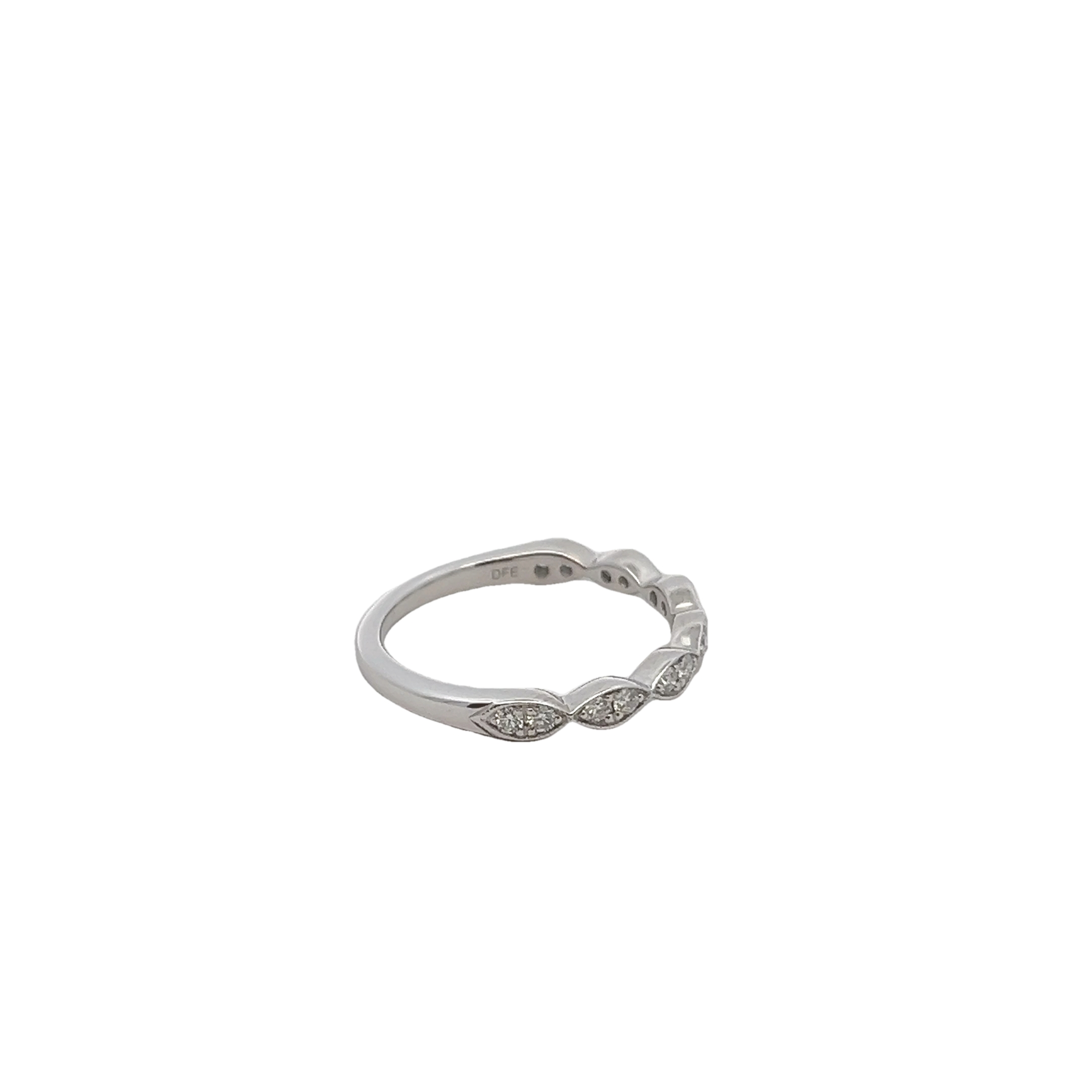 14k White Gold Diamond Wedding Band