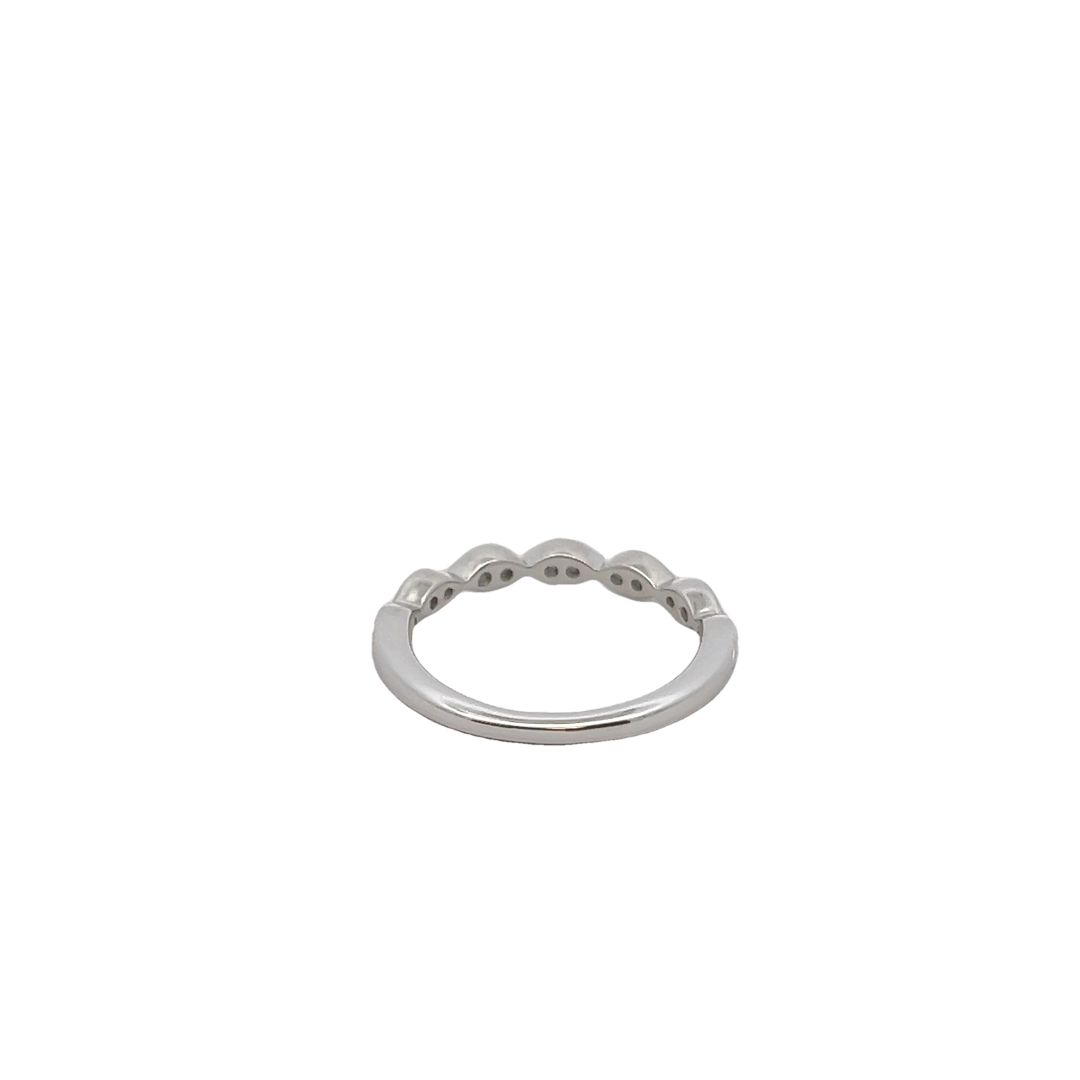 14k White Gold Diamond Wedding Band