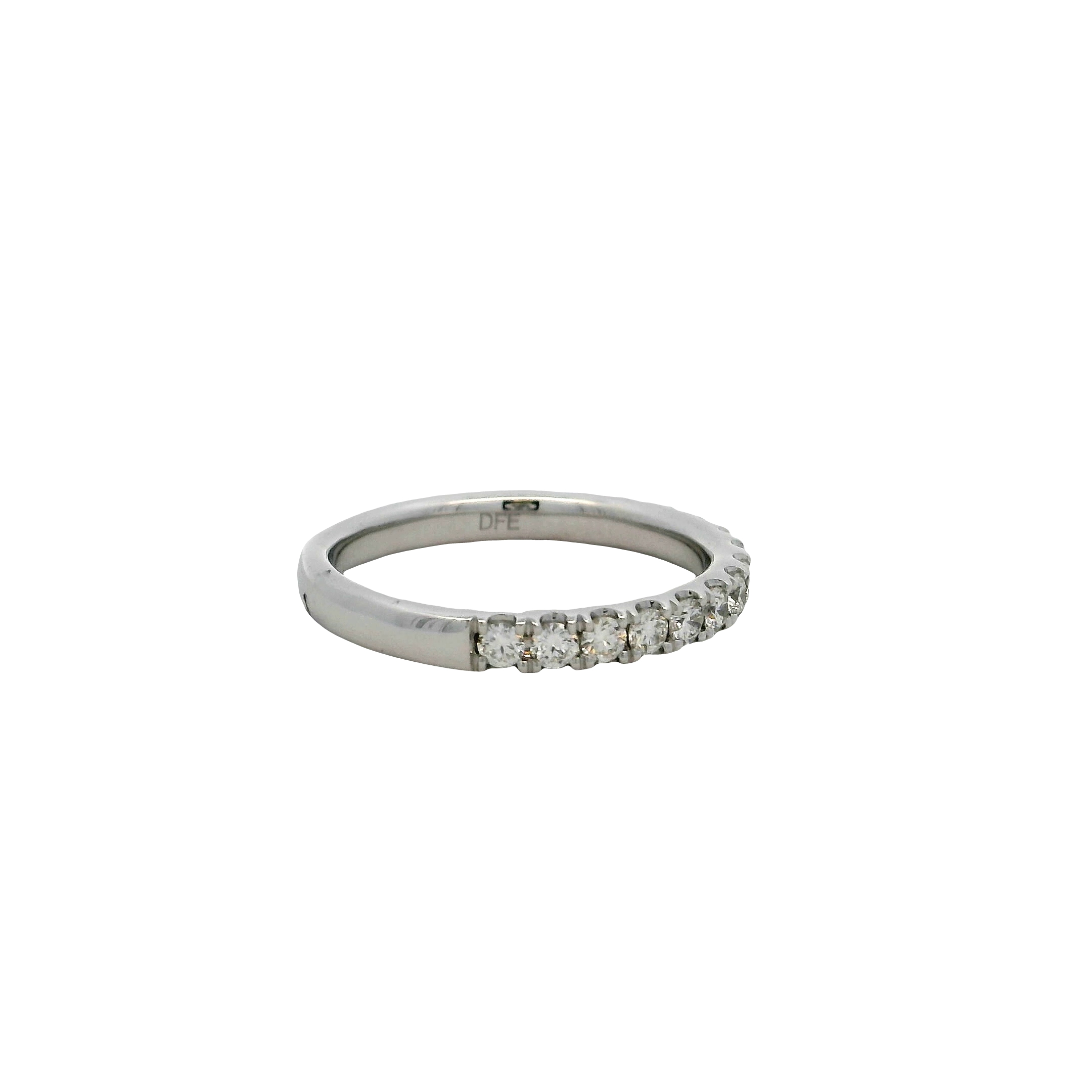 14k White Gold Diamond Wedding Band